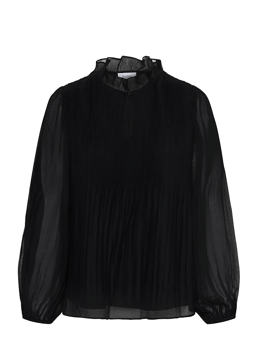 Saint Tropez - UlaiaSZ Blouse - langærmede bluser - black - 1