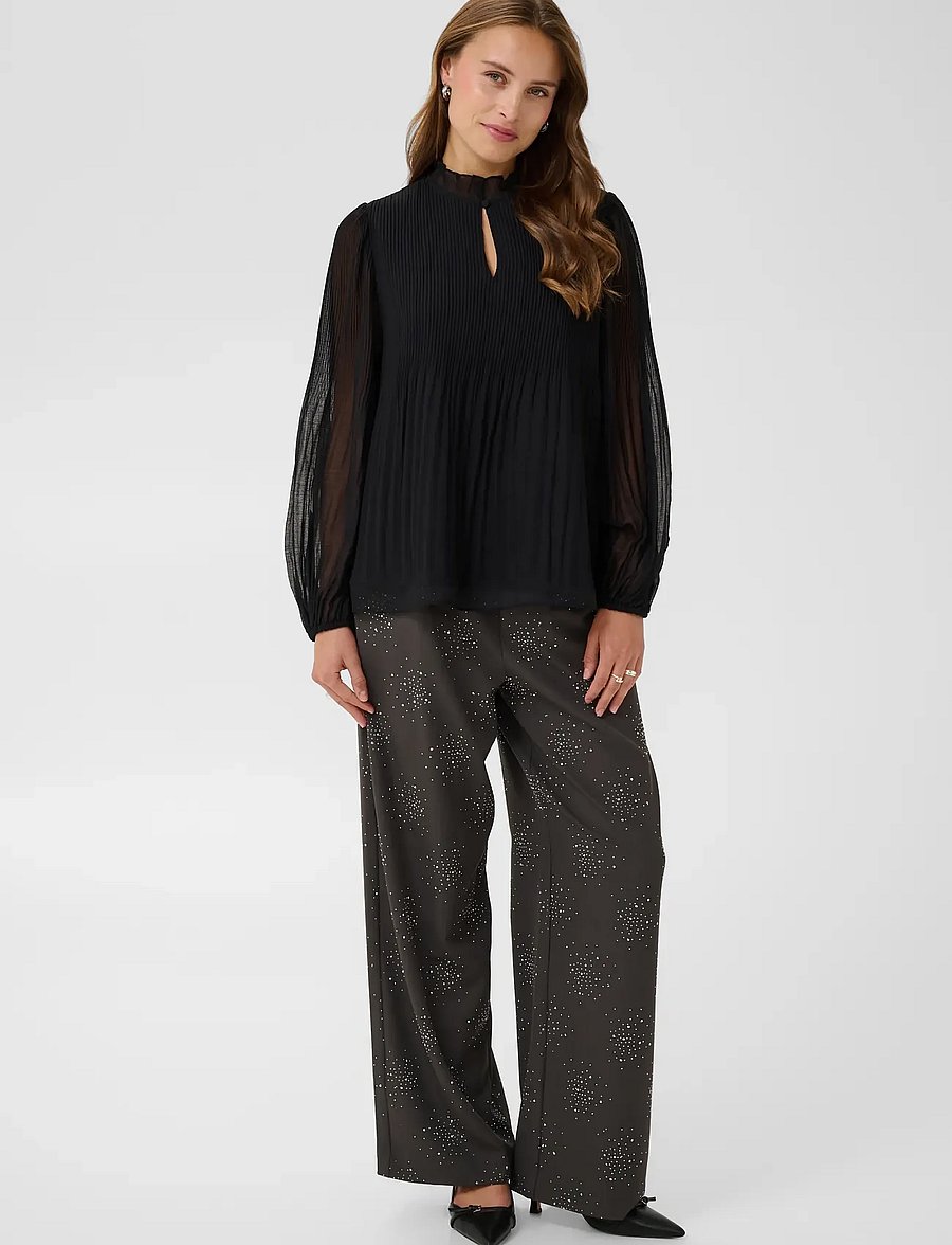 Saint Tropez - UlaiaSZ Blouse - langærmede bluser - black - 3