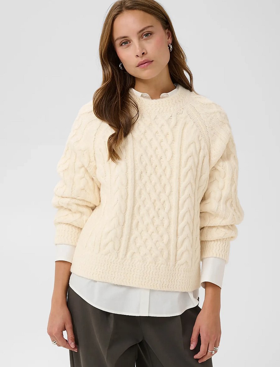 Saint Tropez - UwenaSZ Pullover - striktrøjer - seedpearl melange - 0