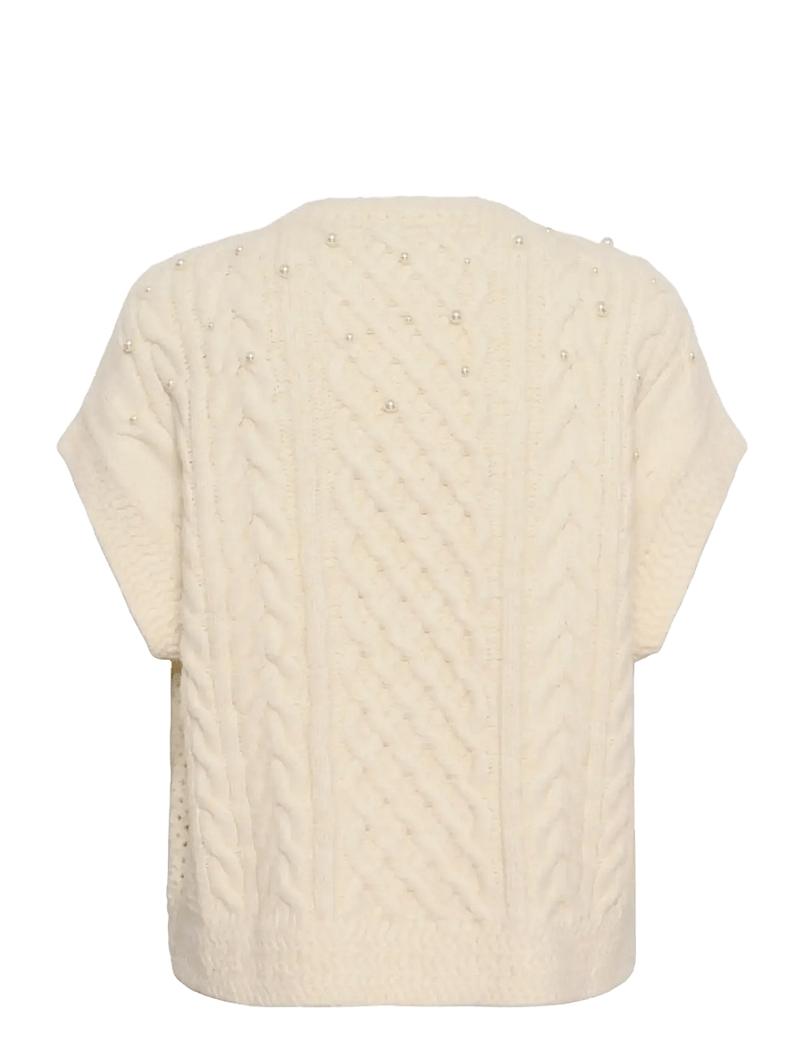 Saint Tropez - UwenaSZ Knit Vest - seedpearl melange - 2