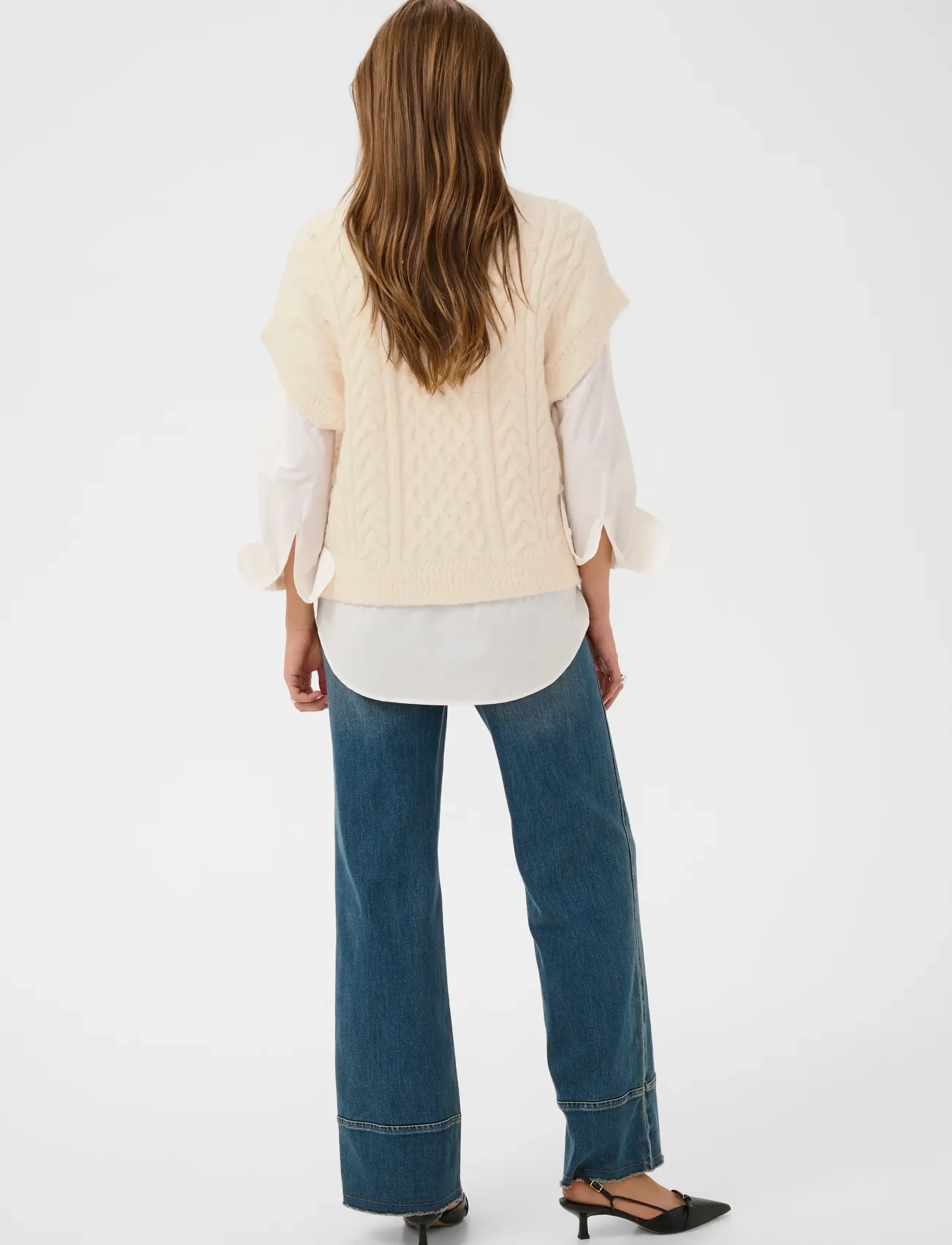 Saint Tropez - UwenaSZ Knit Vest - seedpearl melange - 4
