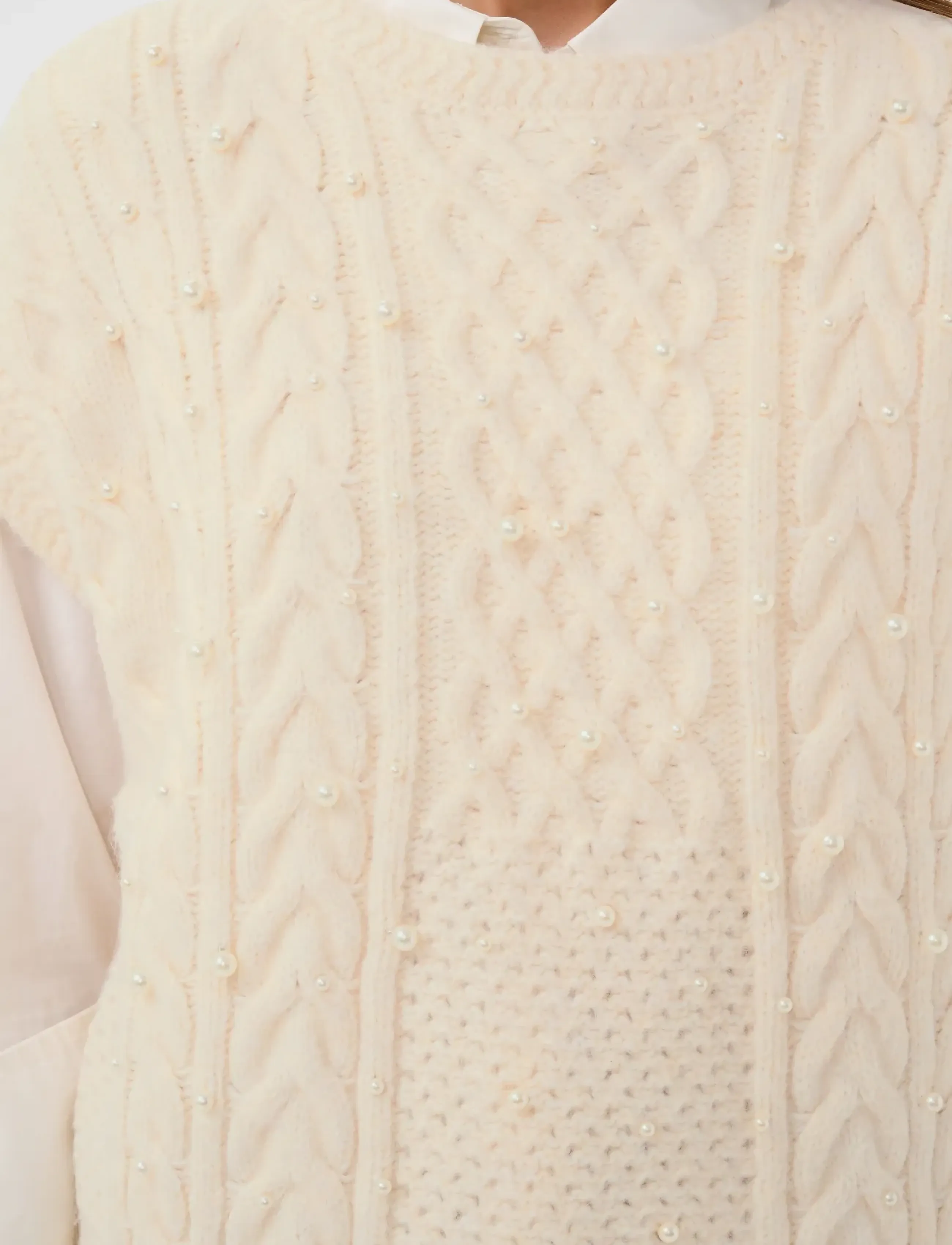 Saint Tropez - UwenaSZ Knit Vest - seedpearl melange - 5