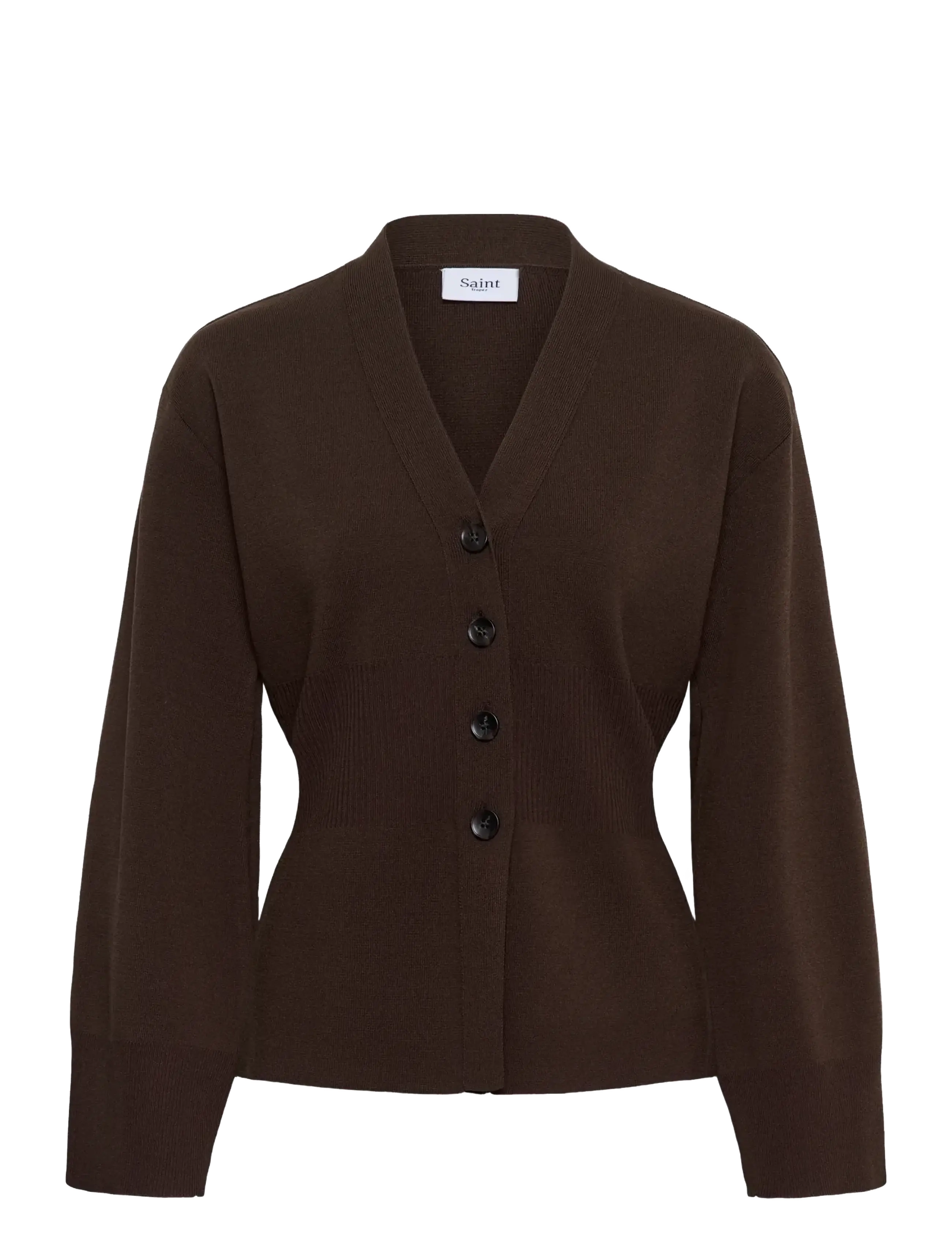 Saint Tropez UzdinaSZ Cardigan - Strik - CHOCOLATE BROWN / brown