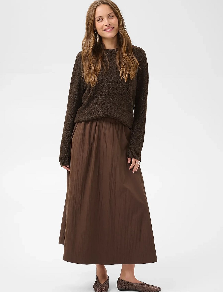 Saint Tropez - NovaSZ LS Pullover - striktrøjer - chocolate brown melange - 3