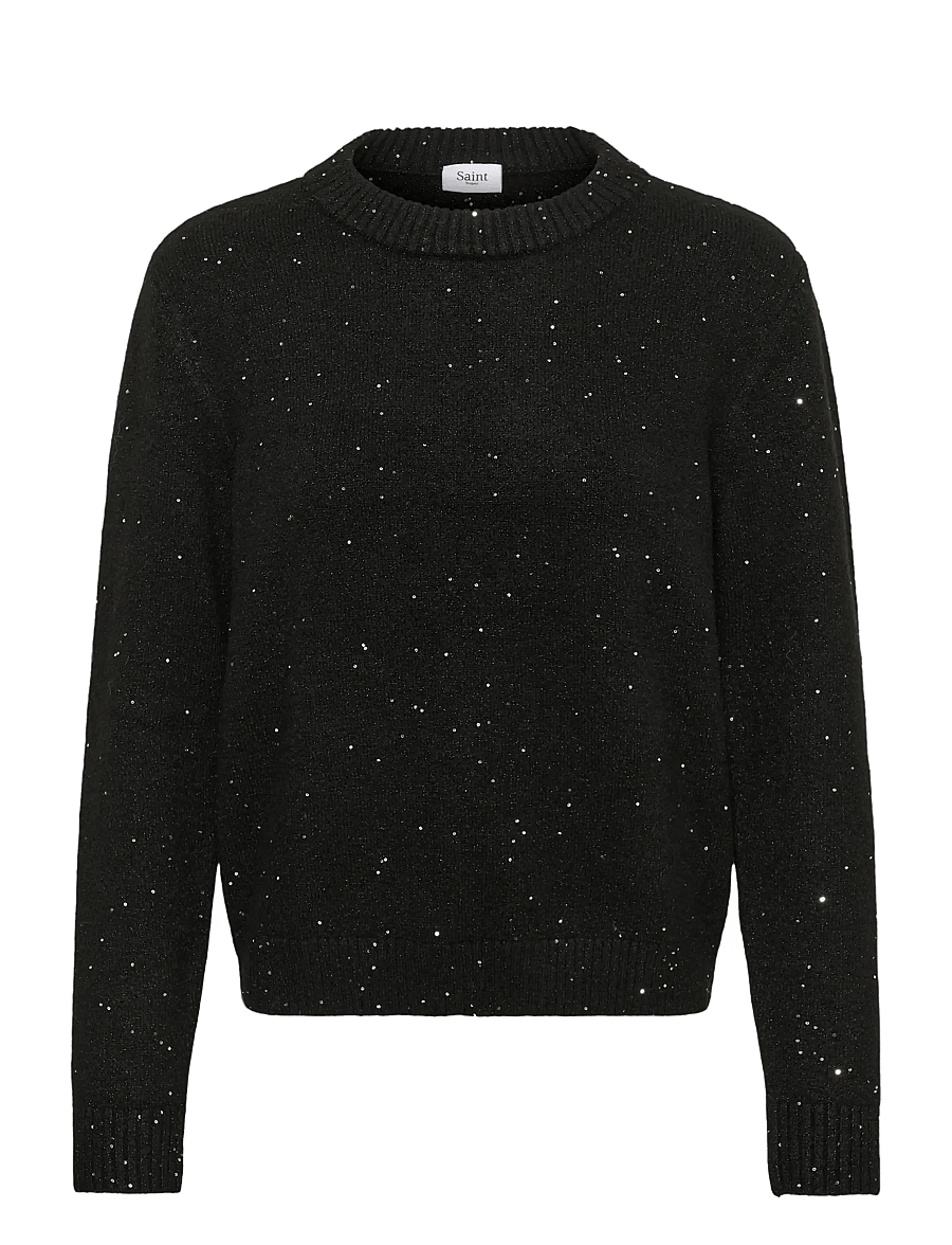 Saint Tropez - NovaSZ LS Pullover - pullover - black melange - 1