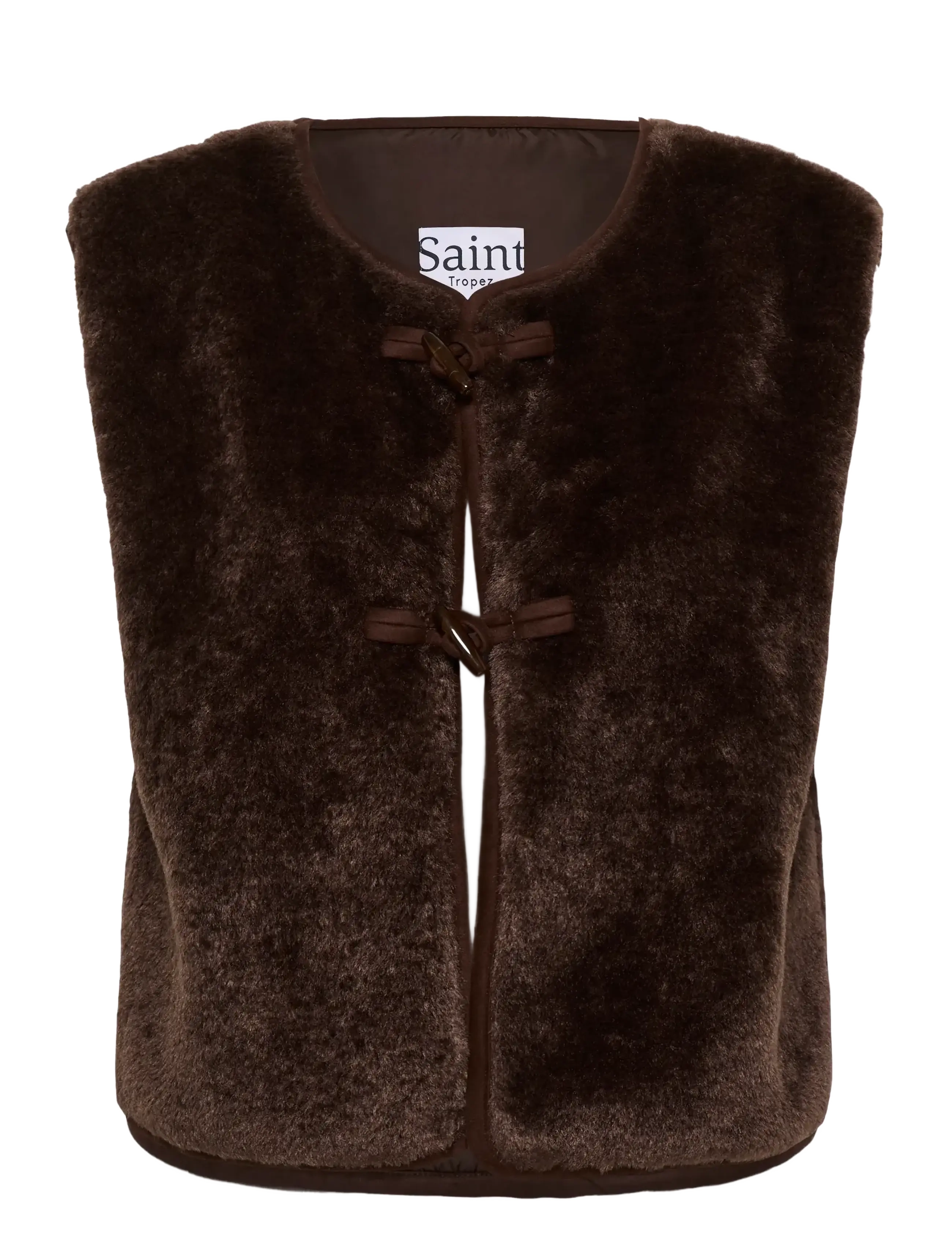 Saint Tropez UstinaSZ Vest - Fleece- och teddyvästar - CHOCOLATE BROWN / brown