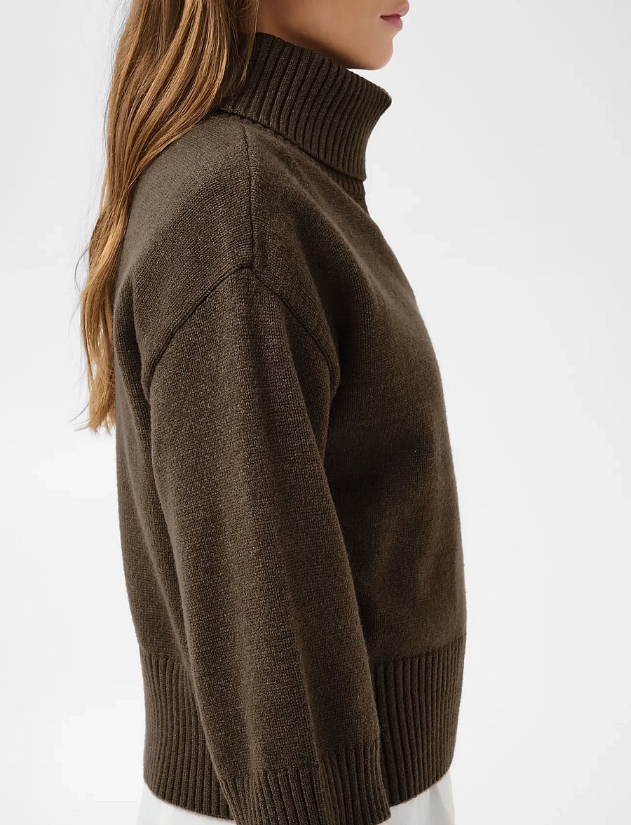 Saint Tropez - UminaSZ Pullover - jumpers - chocolate brown melange - 5