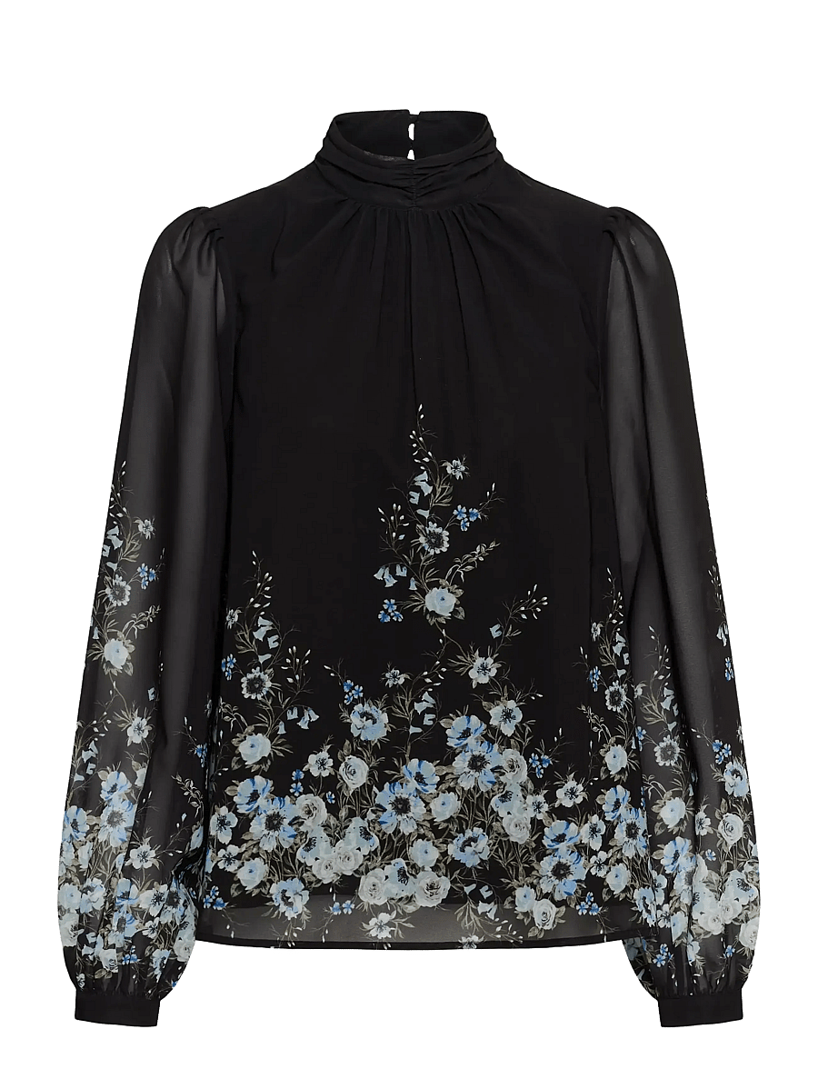 Saint Tropez - UrsanneSZ Blouse - langärmelige blusen - black luna roses - 1