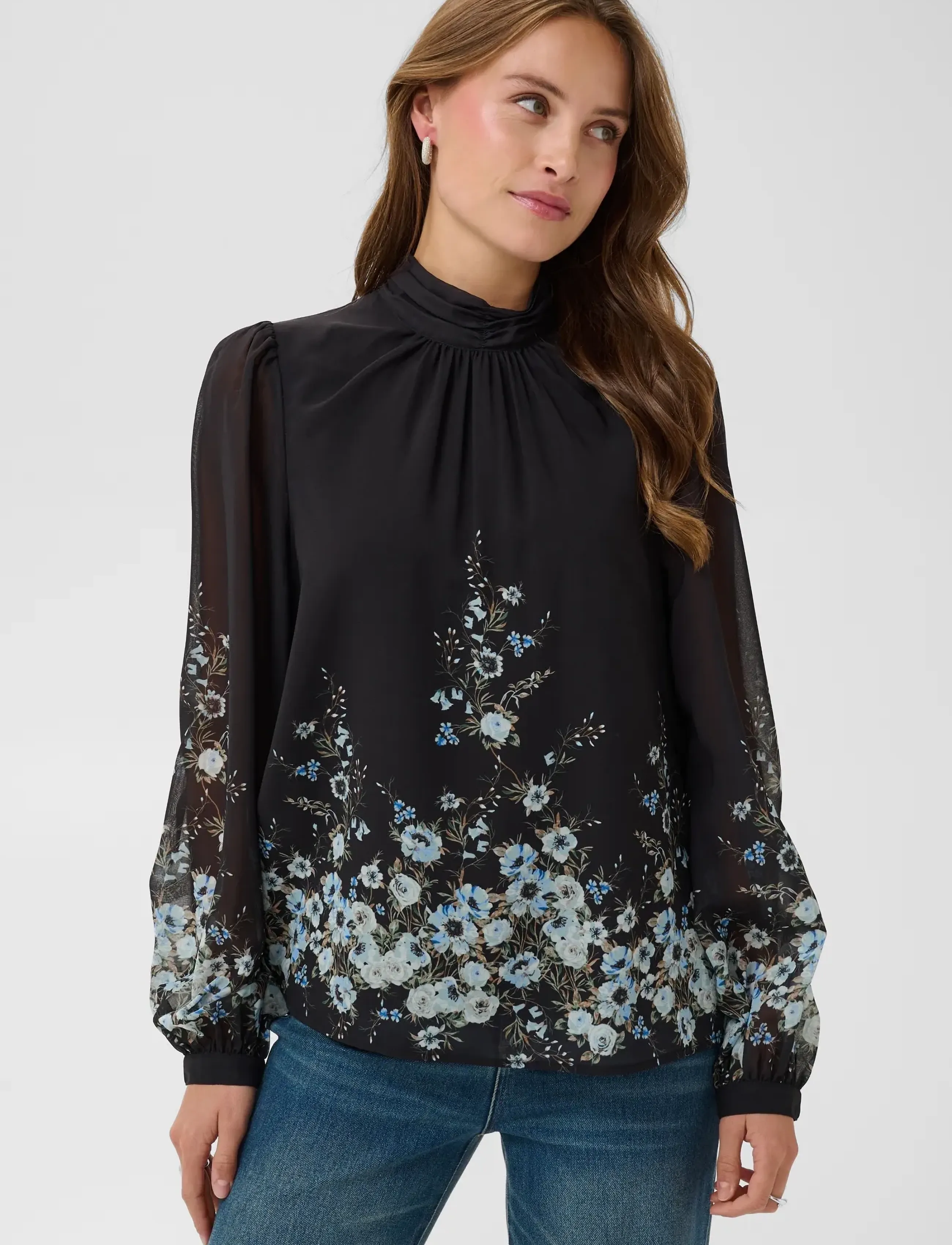 Saint Tropez - UrsanneSZ Blouse - black luna roses - 0