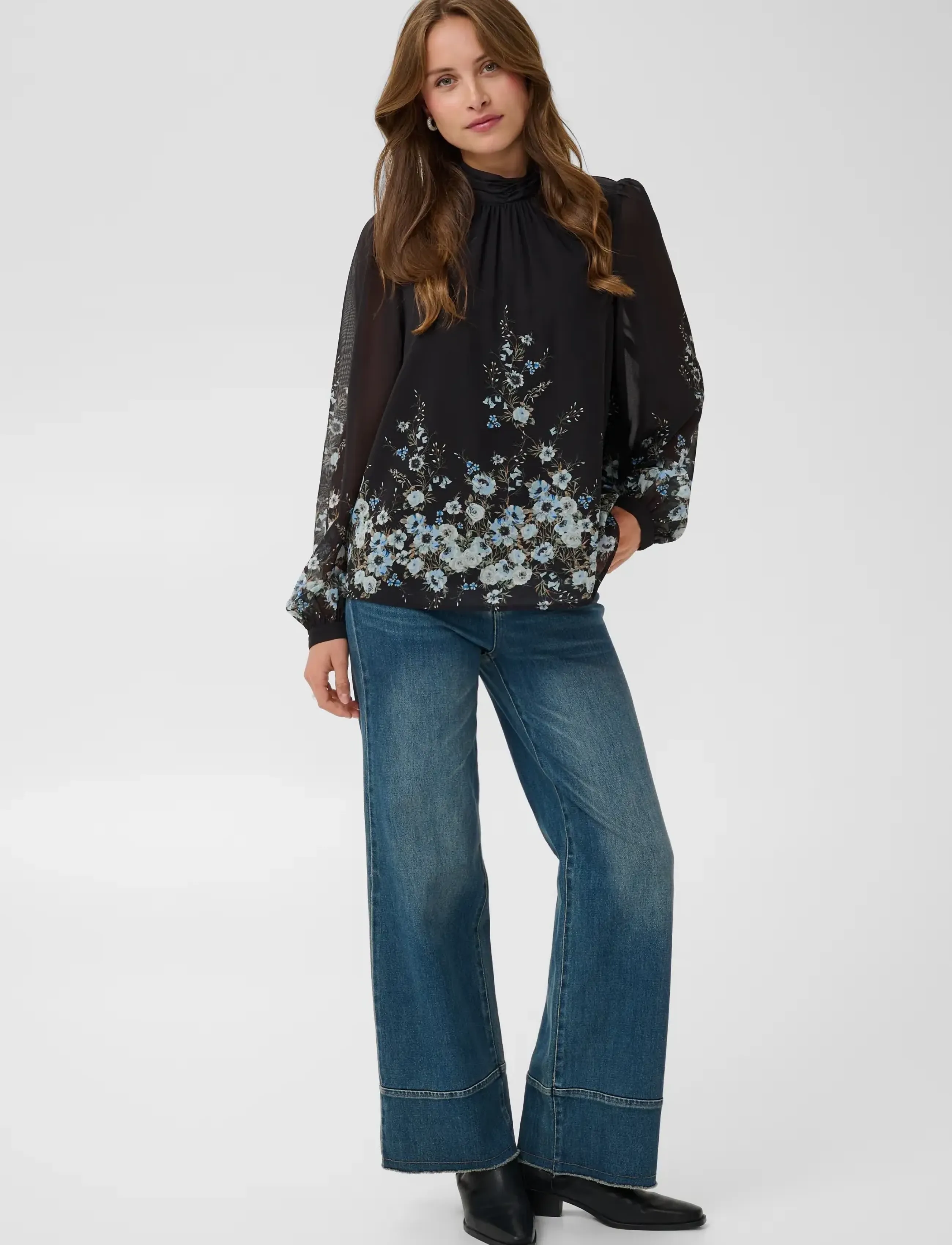 Saint Tropez - UrsanneSZ Blouse - black luna roses - 3