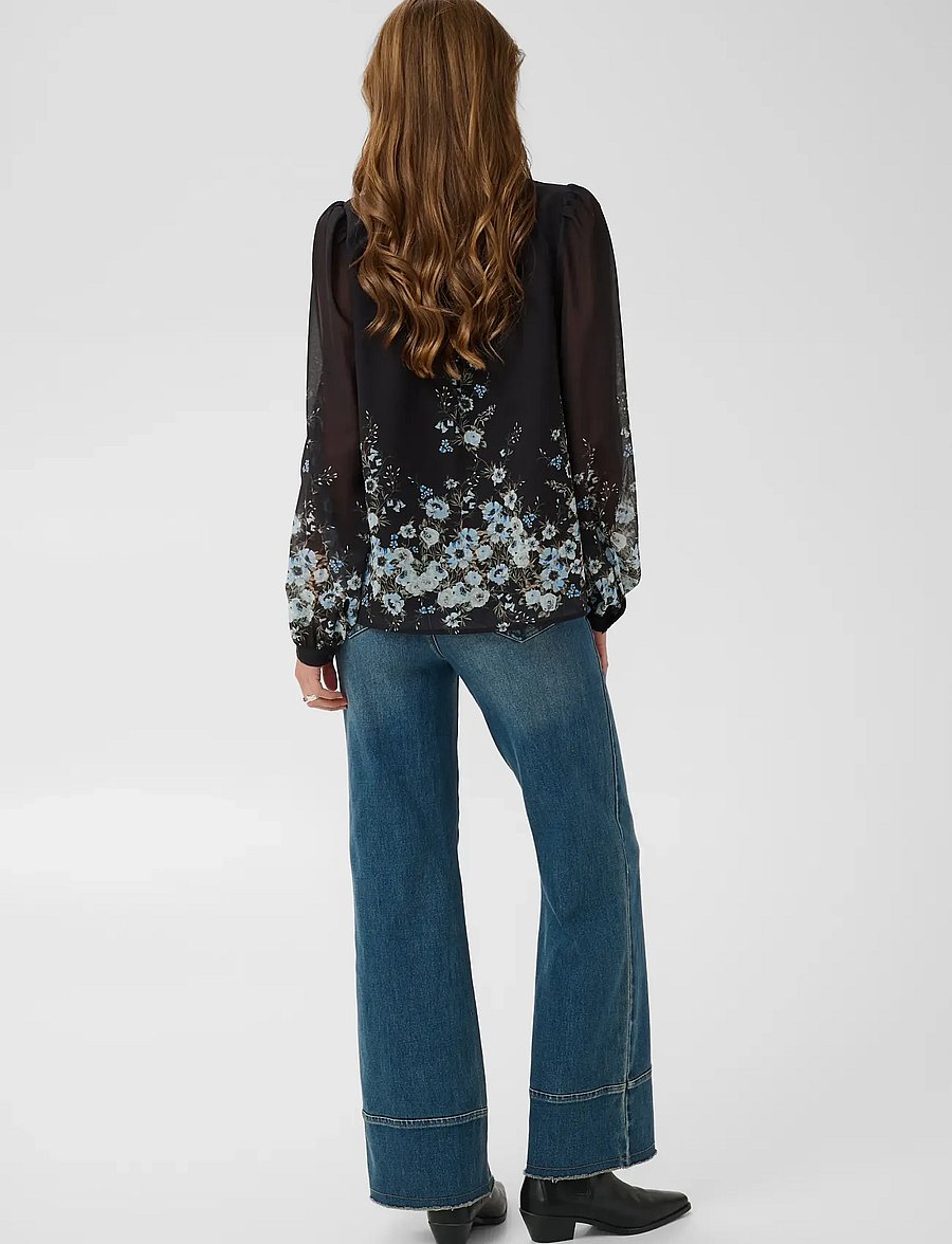 Saint Tropez - UrsanneSZ Blouse - langärmelige blusen - black luna roses - 4
