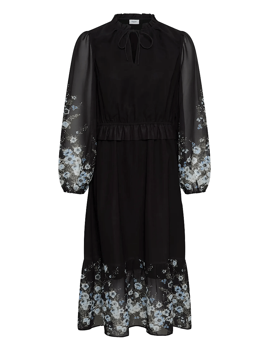 Saint Tropez - UrsanneSZ Dress - midi dresses - black luna roses - 1