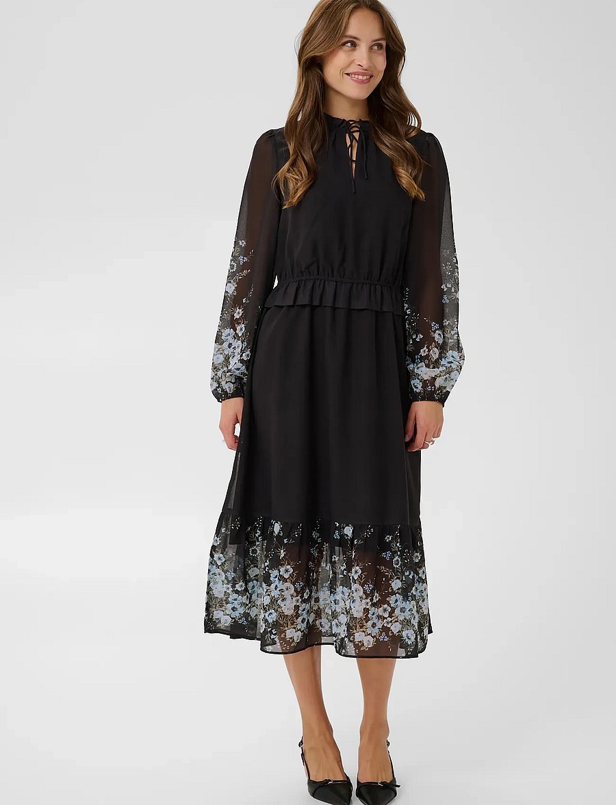 Saint Tropez - UrsanneSZ Dress - midi dresses - black luna roses - 0