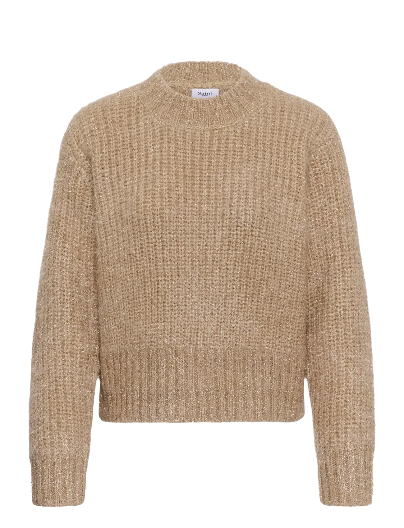 Saint Tropez HalfaSZ Round Neck Pullover - Knitwear - ASTI / beige