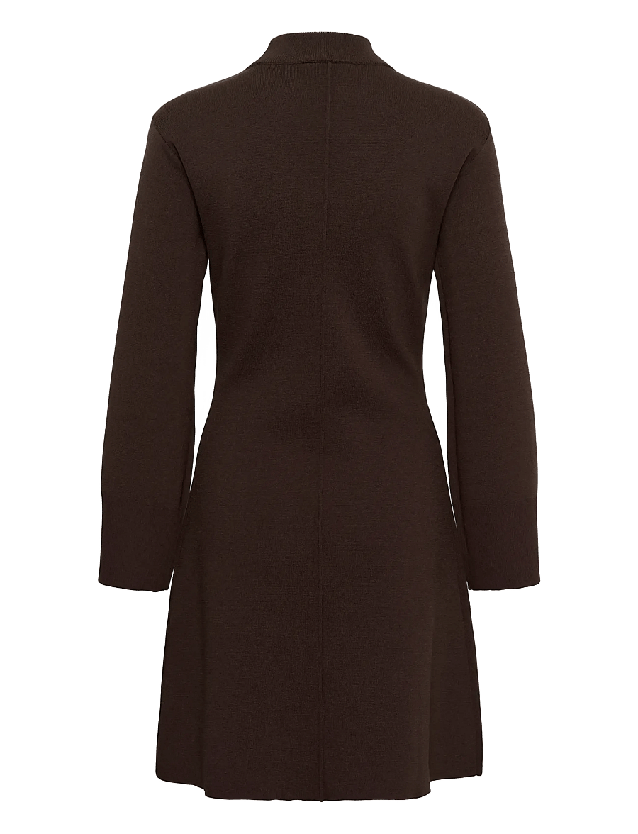Saint Tropez - UzdinaSZ Knit Dress - strickkleider - chocolate brown - 2