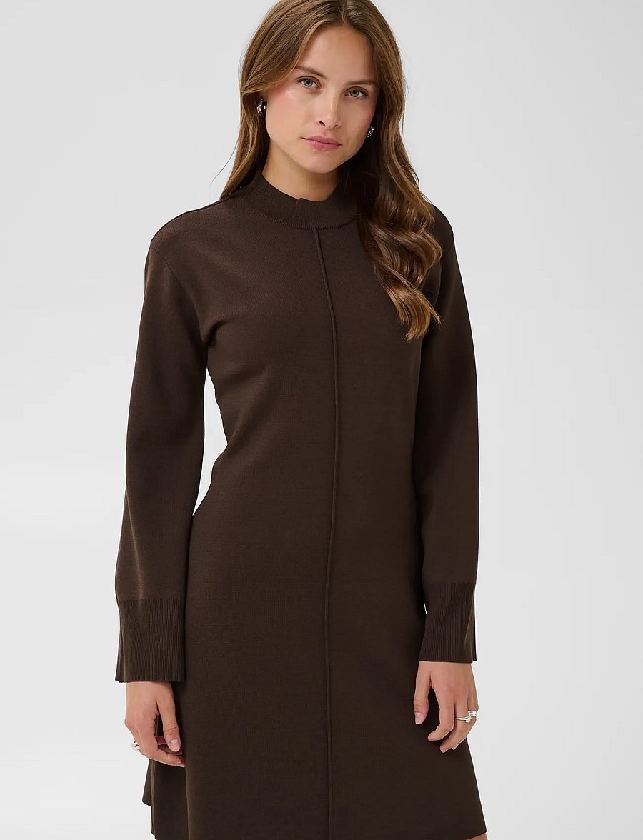 Saint Tropez - UzdinaSZ Knit Dress - strickkleider - chocolate brown - 0