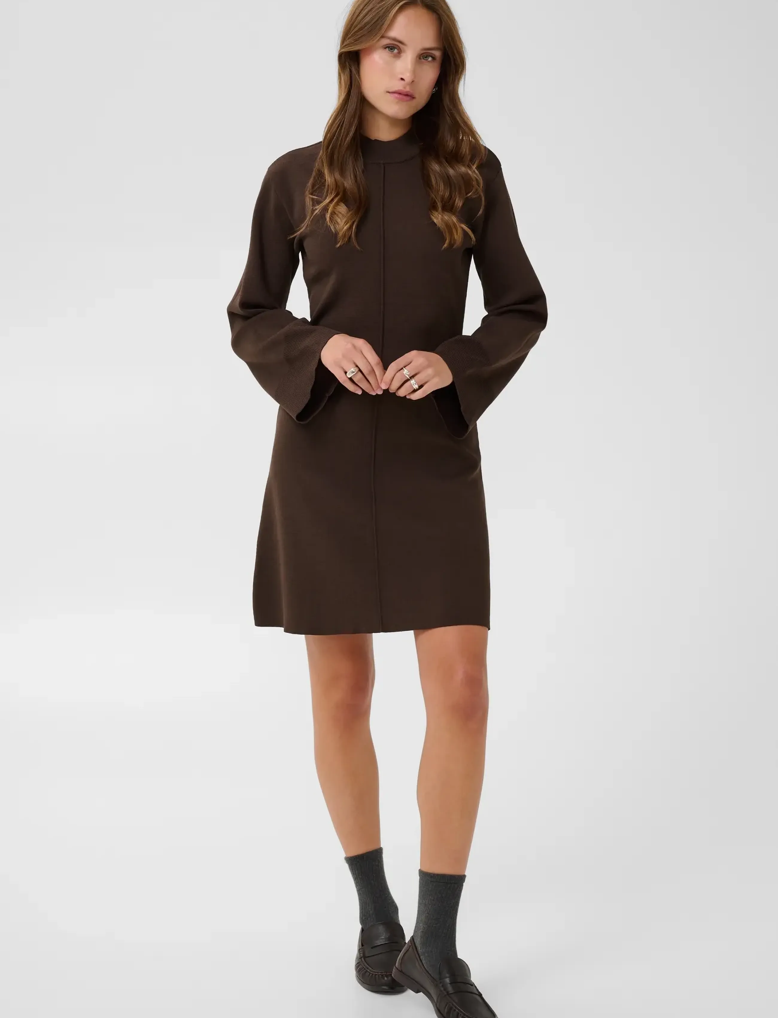 Saint Tropez - UzdinaSZ Knit Dress - chocolate brown - 3