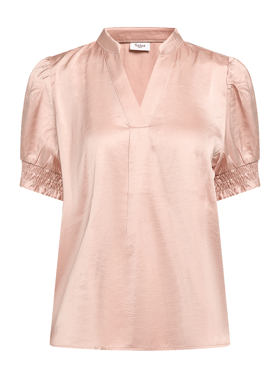 Saint Tropez - PananSZ SS Blouse - kurzärmelige blusen - ash rose - 0