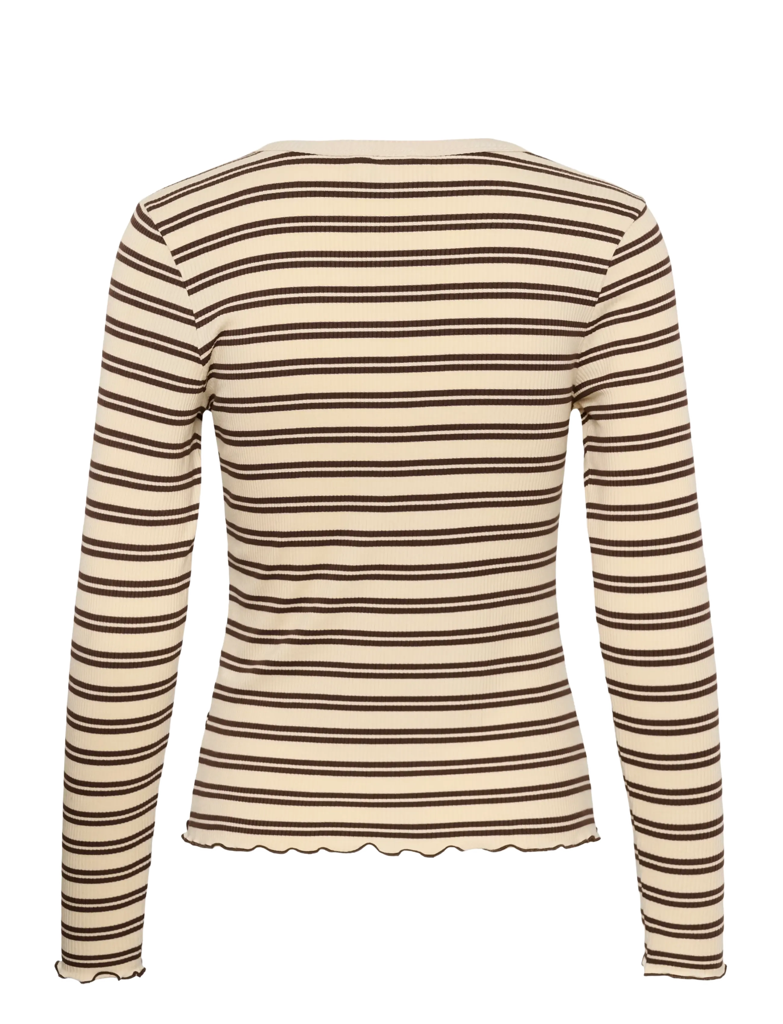 Saint Tropez - OlaliaSZ LS Striped Blouse - pullover - chocolate brown ice stripe - 2