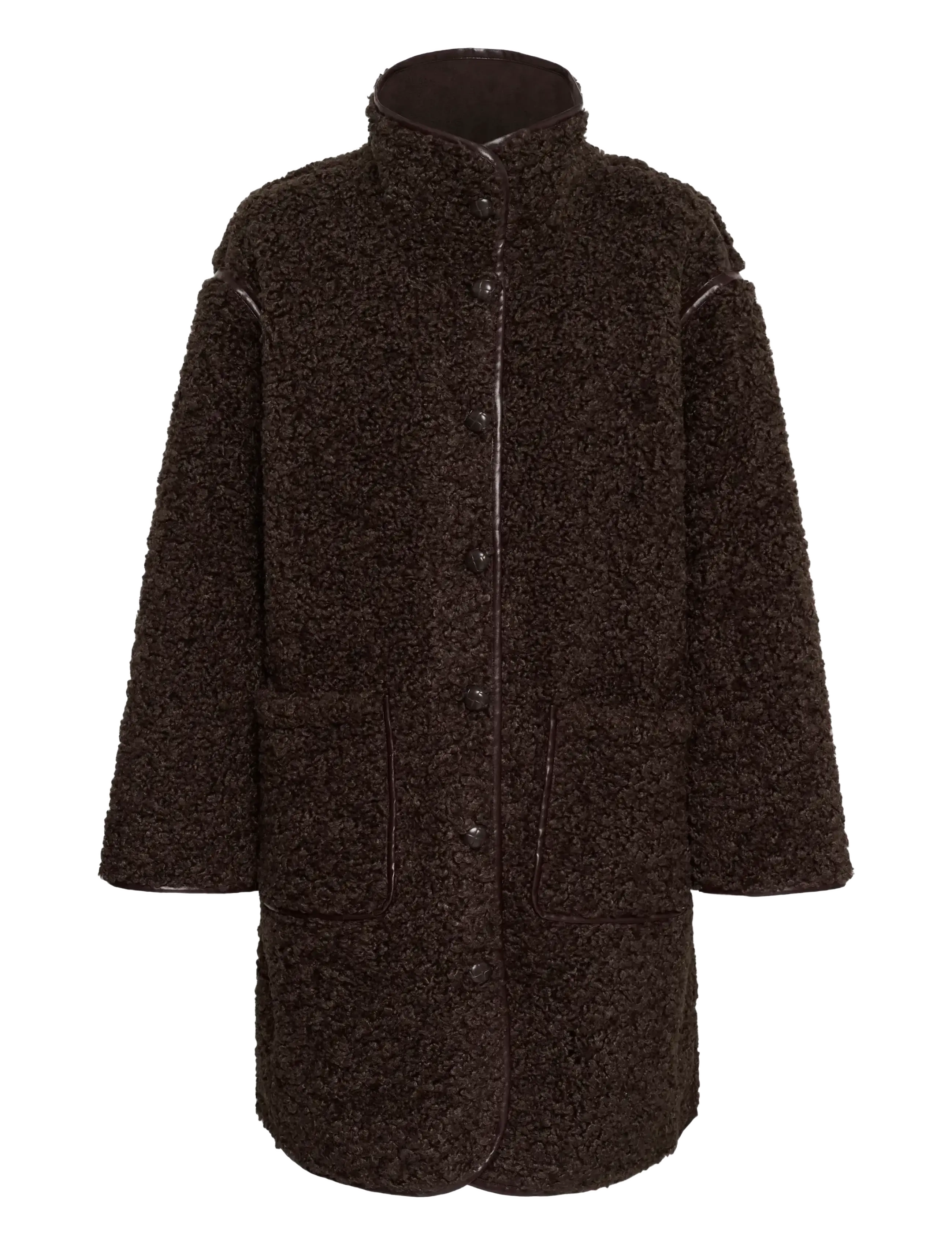Saint Tropez - SamanthaSZ Long Jacket - kunstpelz - chocolate brown - 1