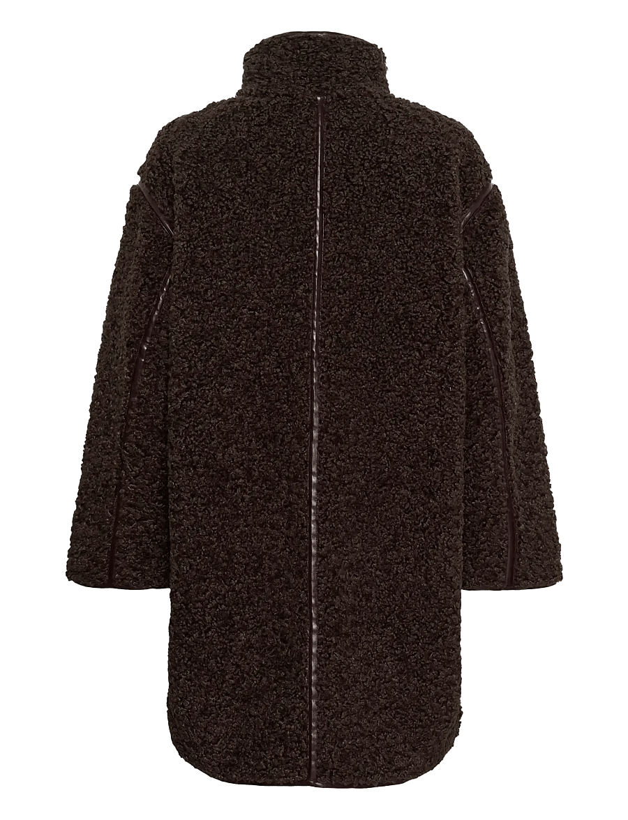 Saint Tropez - SamanthaSZ Long Jacket - kunstpelz - chocolate brown - 2