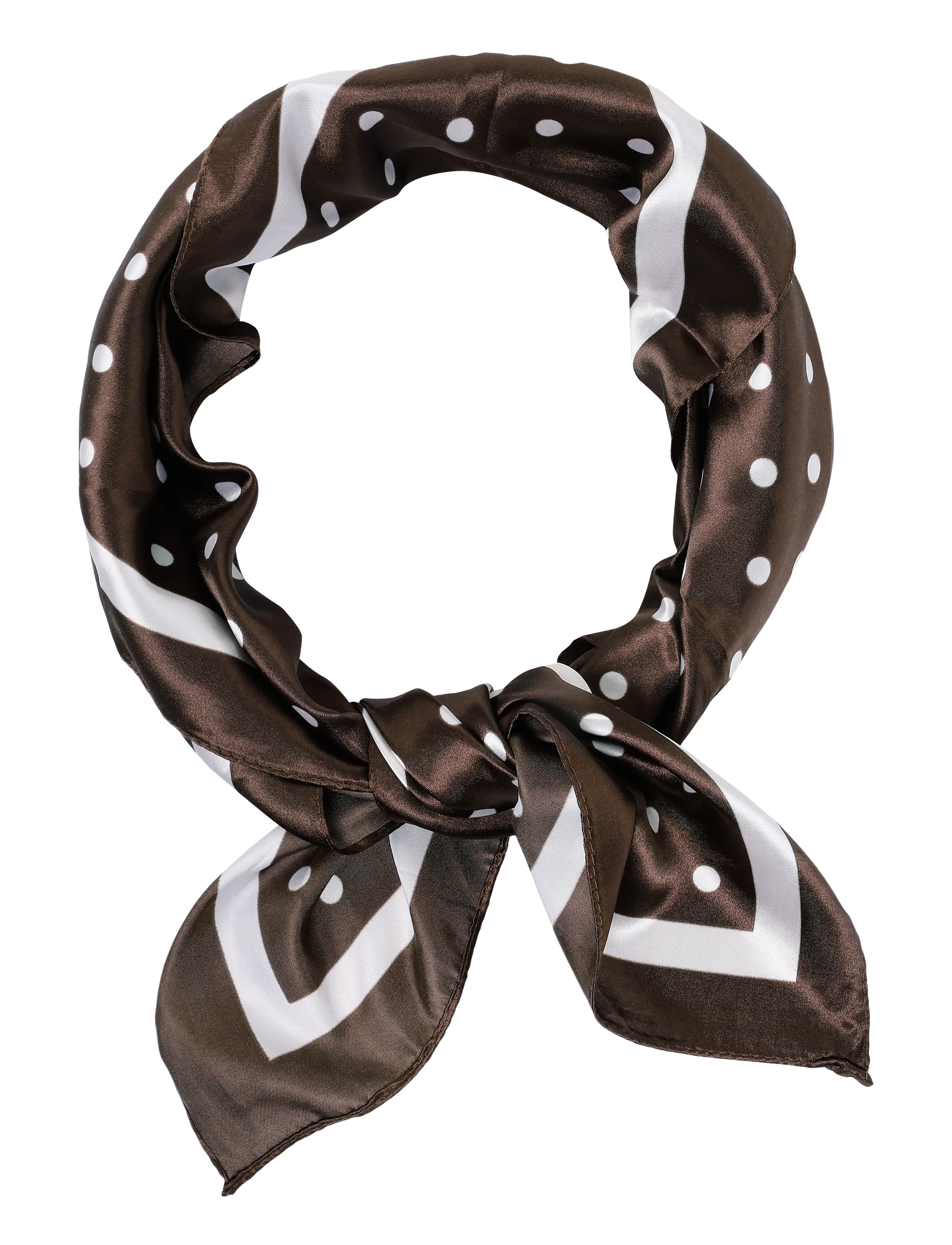 Saint Tropez PoldaSZ Scarf - Accessoarer - CHOCO BROWN, ICE POLDA DOT / brown
