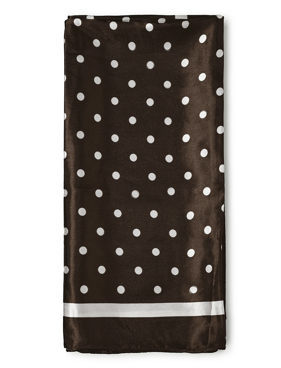 Saint Tropez - PoldaSZ Scarf - sjalar - choco brown, ice polda dot - 1