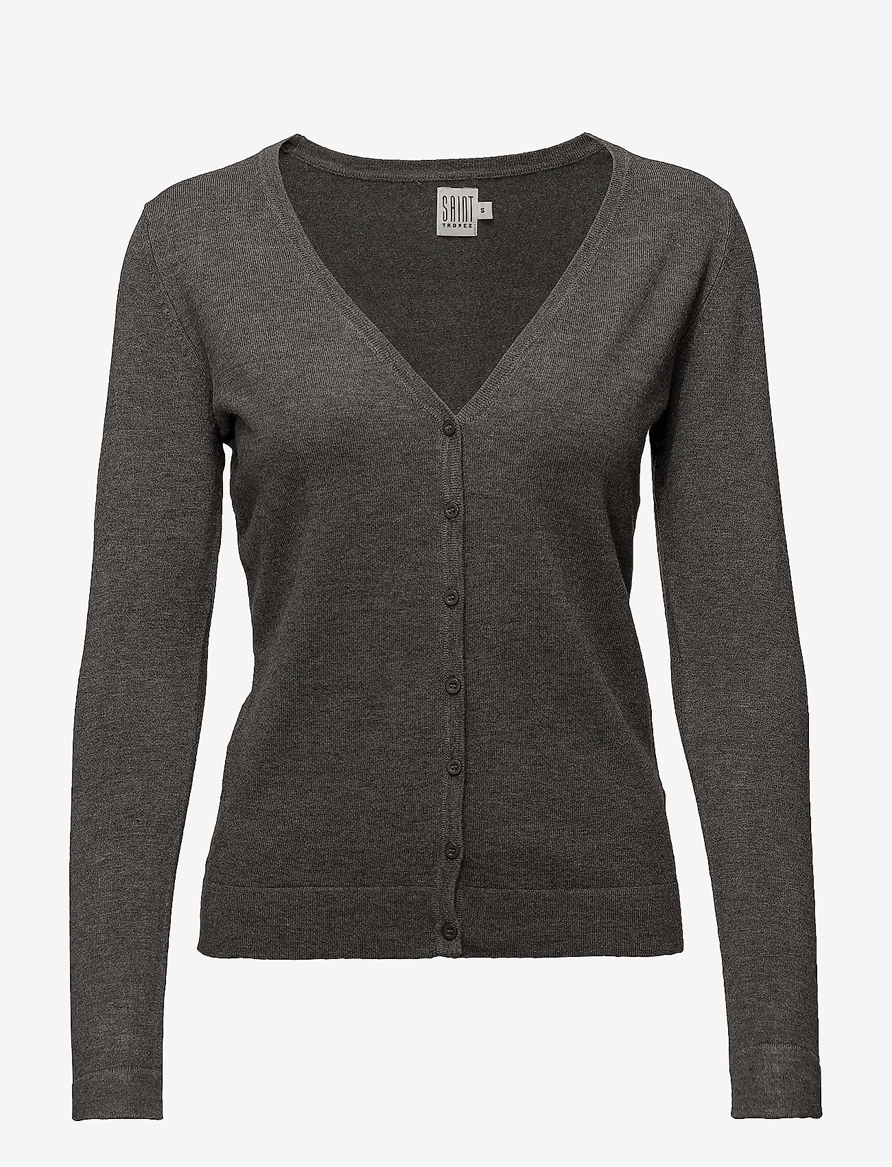 Saint Tropez - L/S CARDIGAN V-NECK - g.ironm - 0