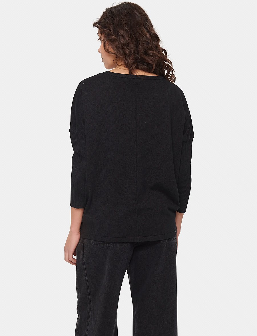 Saint Tropez - A2561, MilaSZ R-Neck Pullover - pullover - black - 4