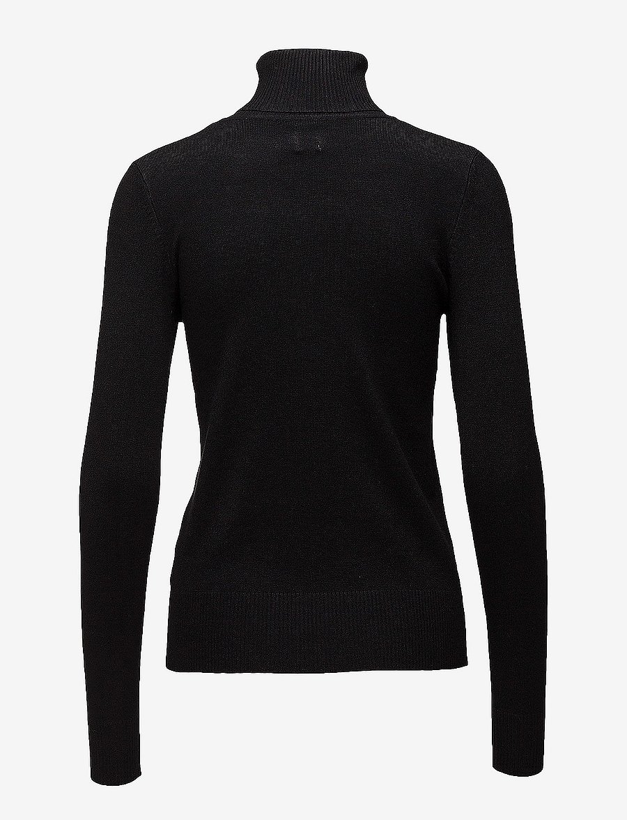 Saint Tropez - J2046, MilaSZ Rollneck Pullover - rollkragenpullover - black - 2