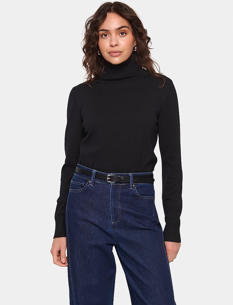 Saint Tropez - J2046, MilaSZ Rollneck Pullover - rollkragenpullover - black - 0