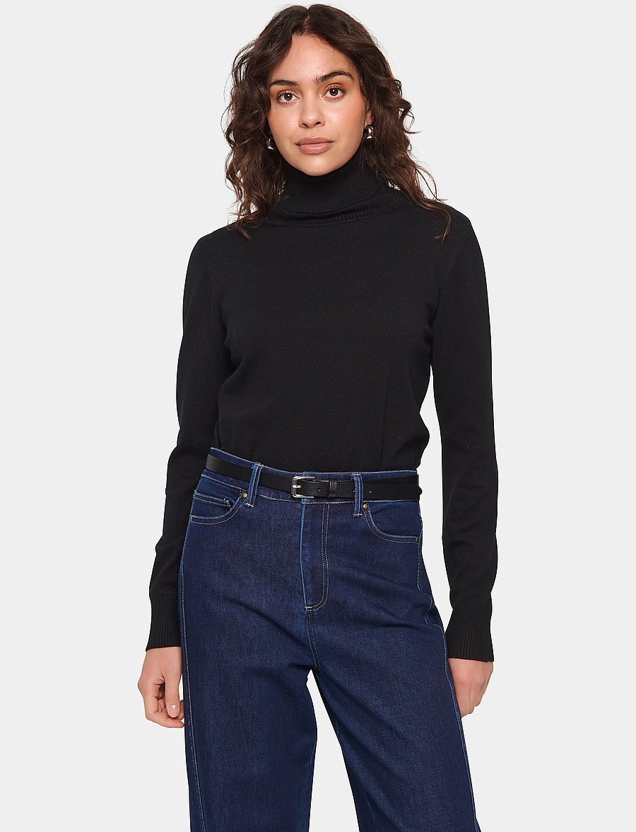 Saint Tropez - J2046, MilaSZ Rollneck Pullover - rollkragenpullover - black - 0