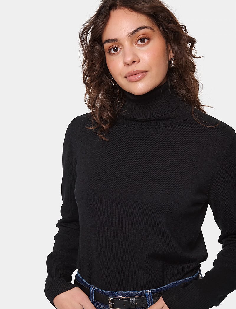 Saint Tropez - J2046, MilaSZ Rollneck Pullover - rollkragenpullover - black - 5