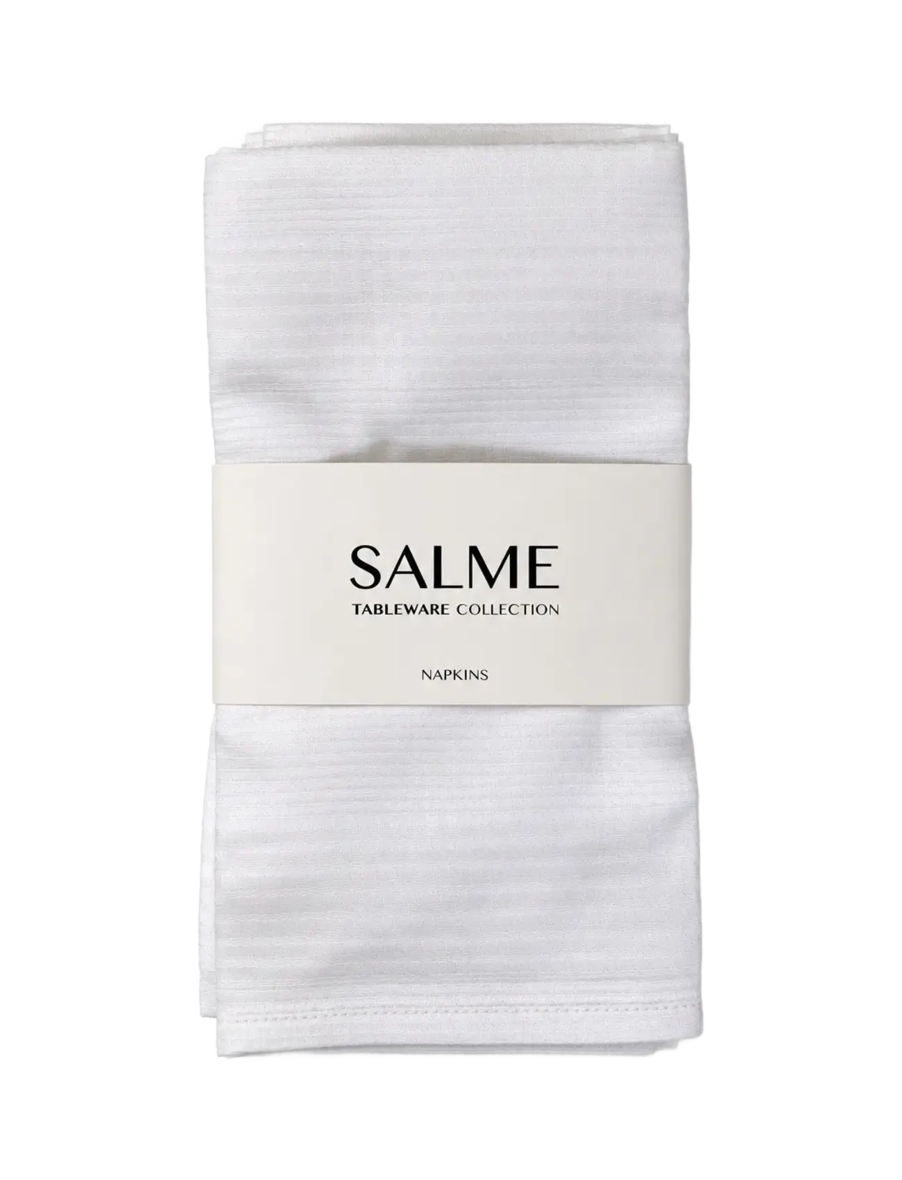 Salme Linen Chess Serviet - sæt med 2 - Tekstiler - IVORY / white