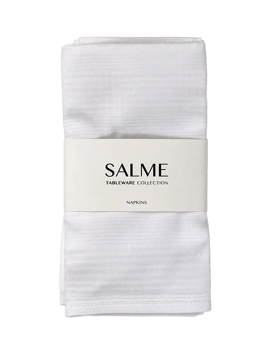 Salme Linen - Chess Napkin - set of 2 - stoffen servetten - ivory - 0