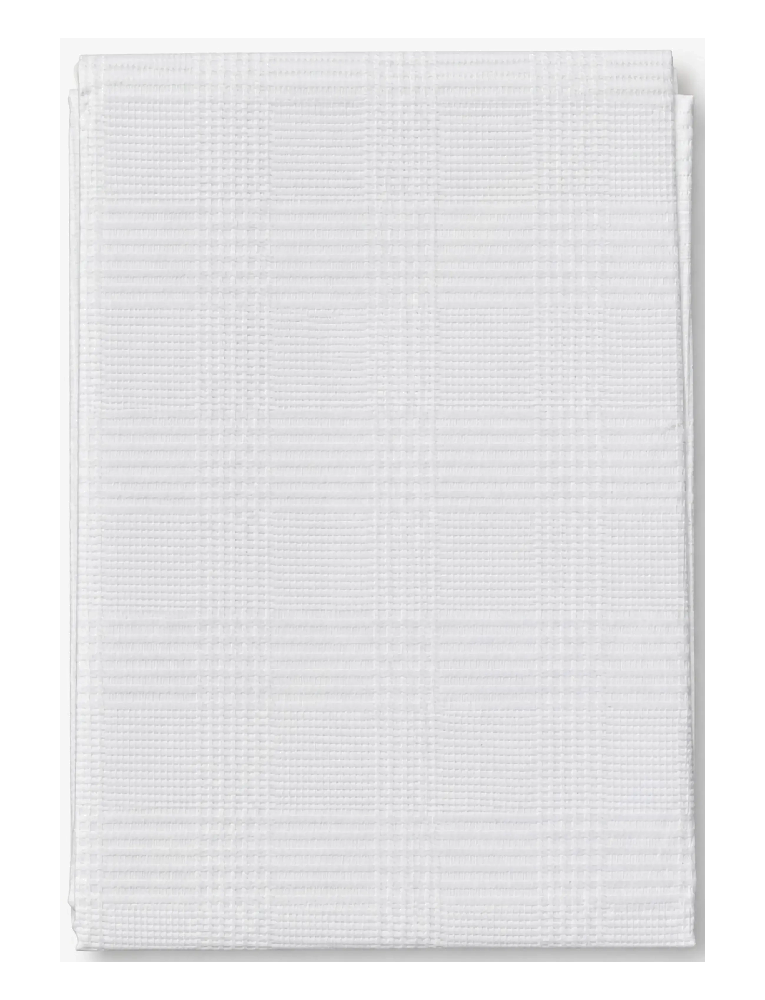 Salme Linen Chess Dug - Tekstiler - IVORY / white