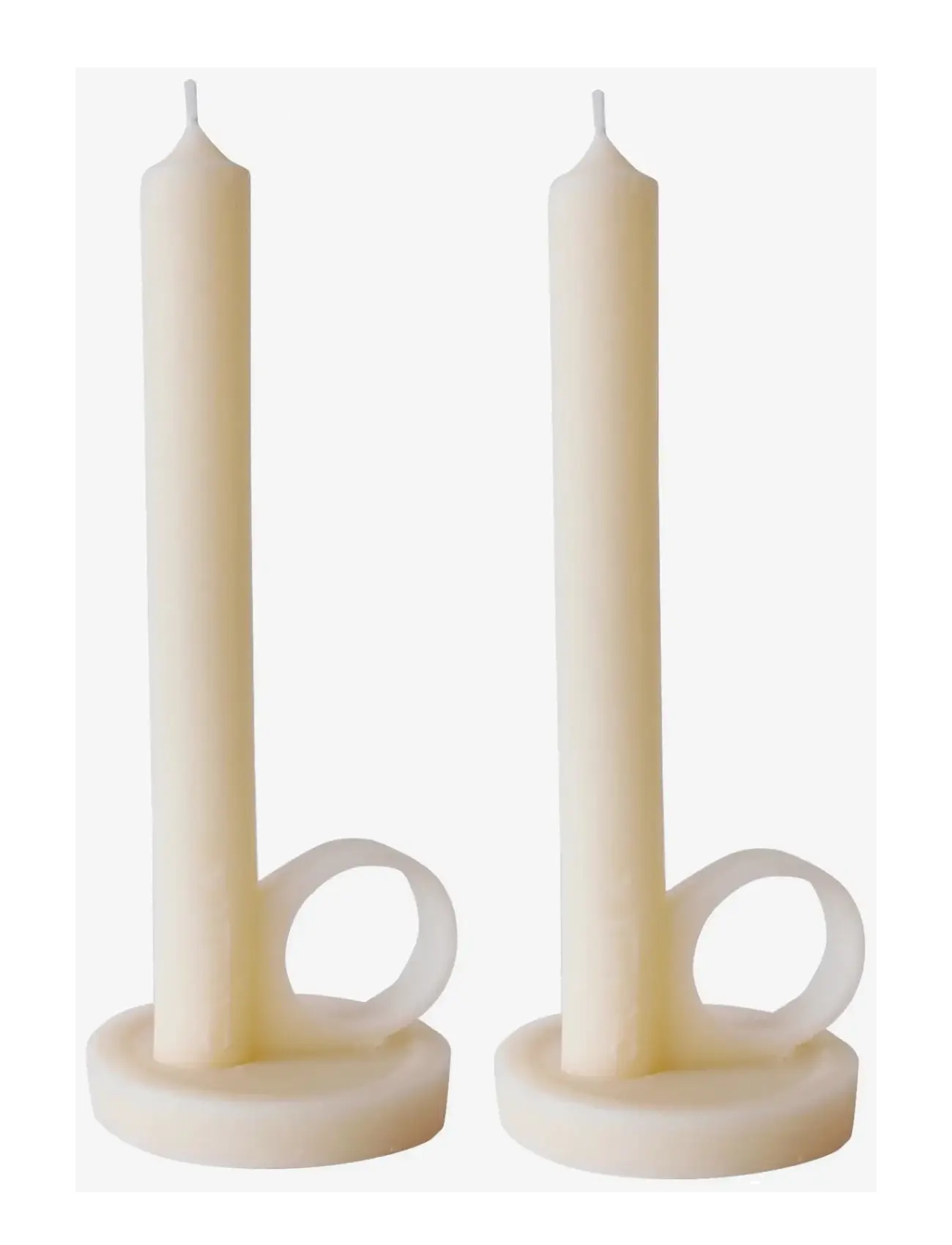 Salme Linen Classic Lysestage - sæt med 2 - Salme Linen - IVORY / cream