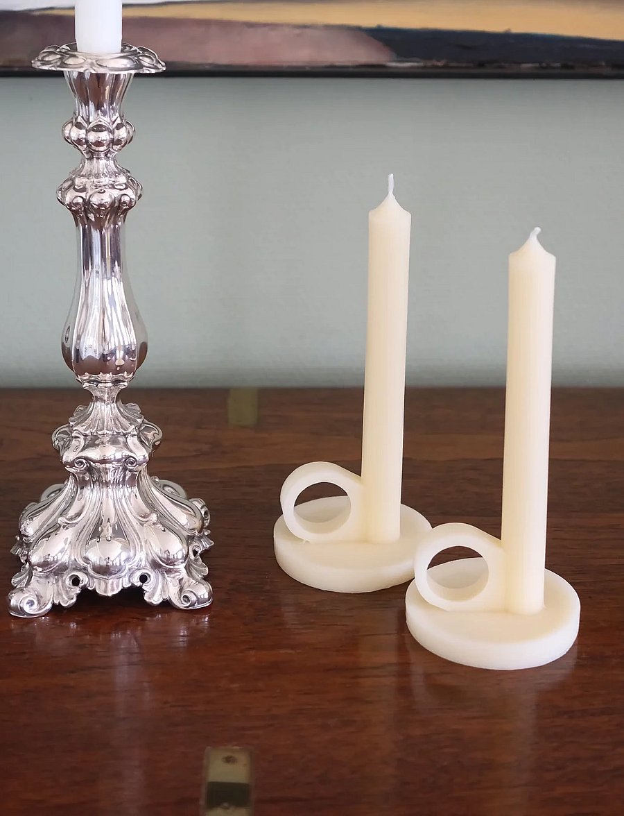 Salme Linen - Classic Candleholder - set of 2 - tischkerzen - ivory - 0