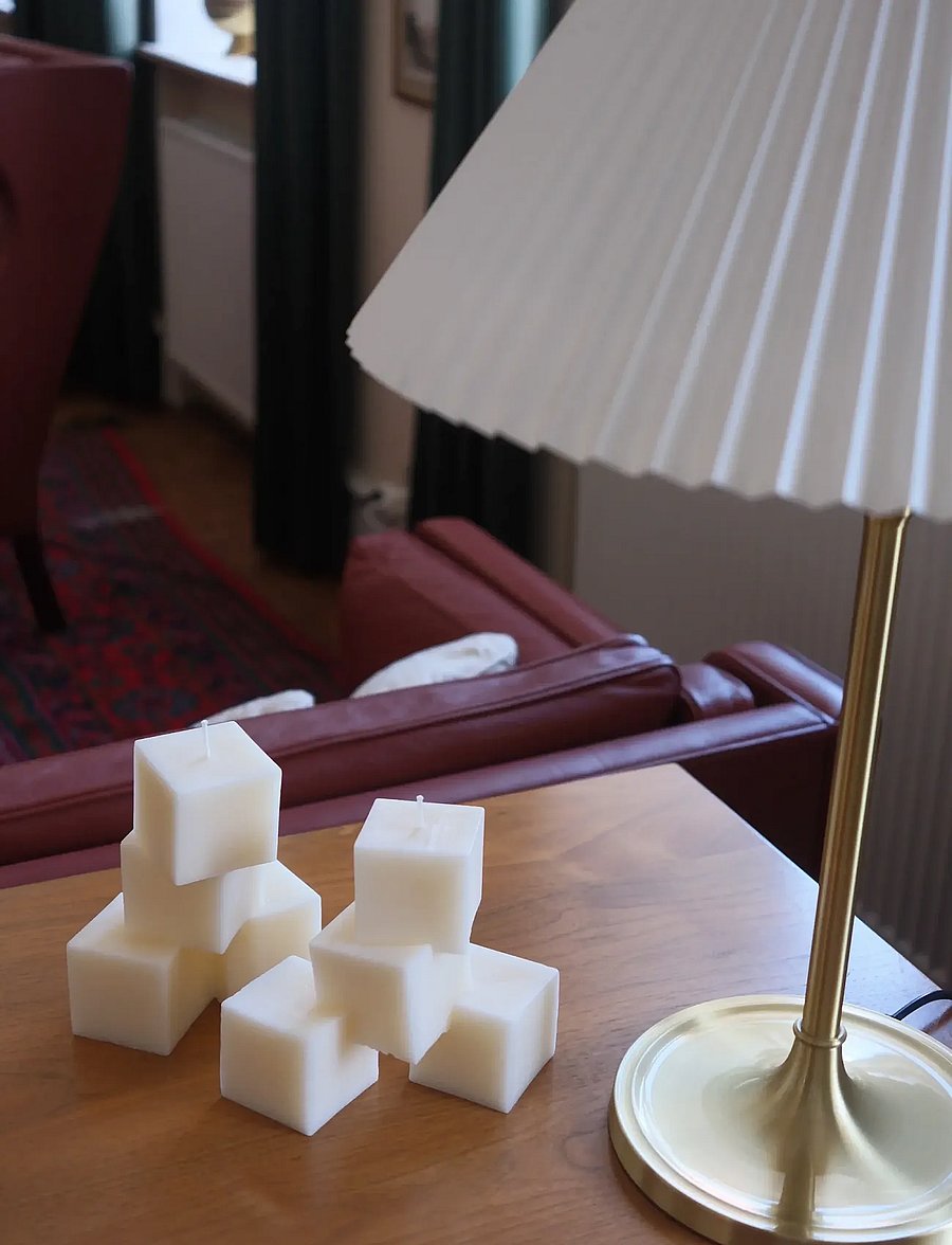 Salme Linen - Modular Candle - set of 2 - blockkerzen - ivory - 0