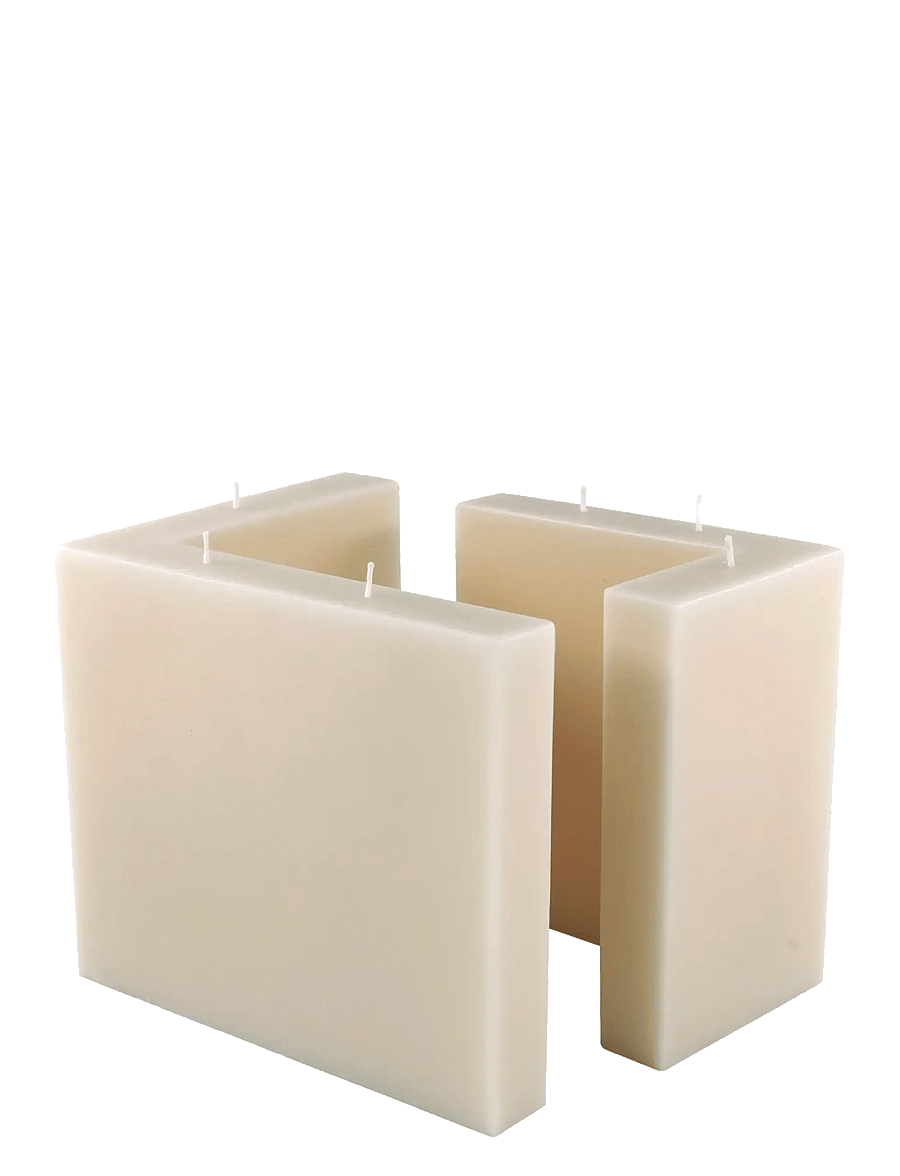 Salme Linen - Signature Candle - set of 2 - blockkerzen - ivory - 1