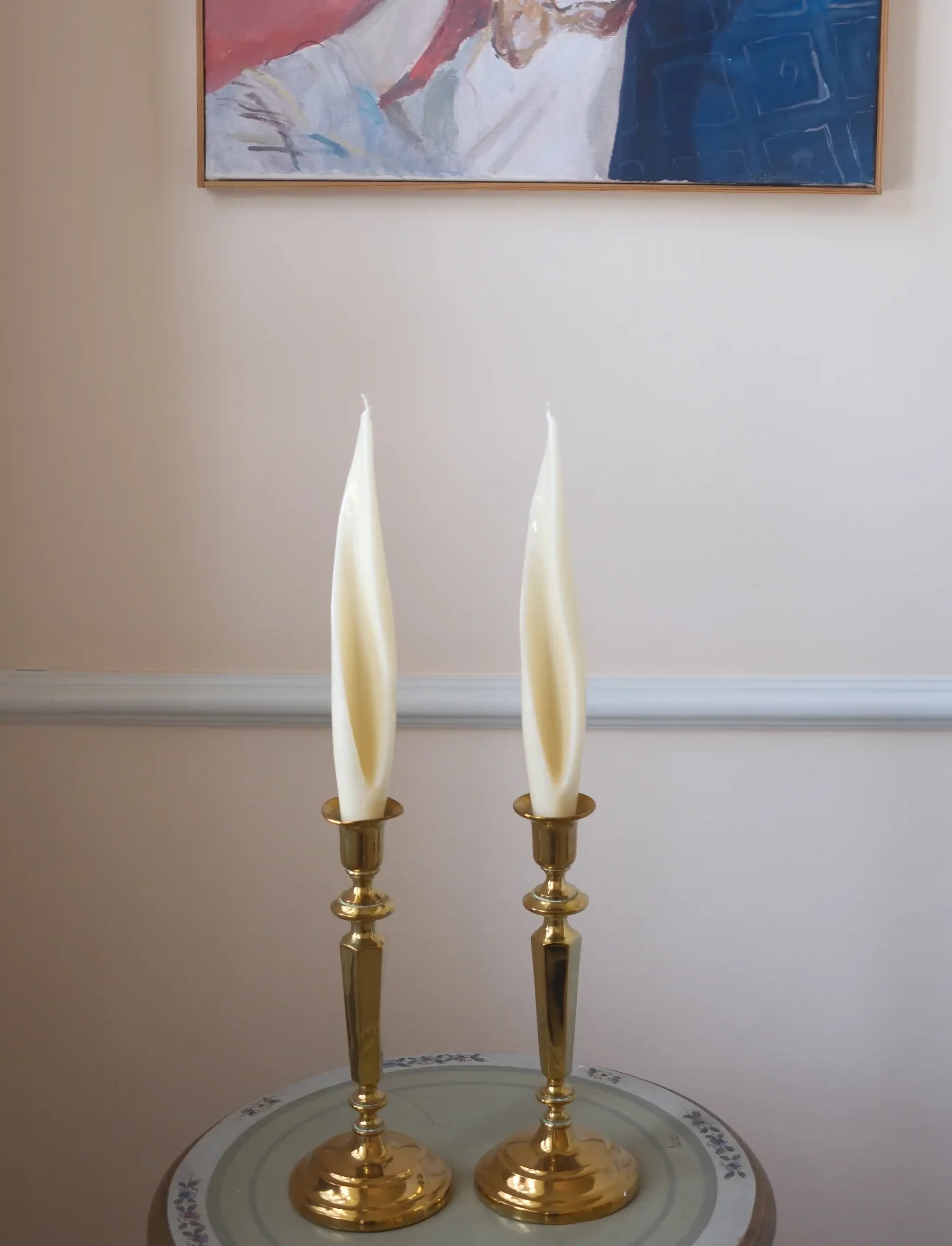 Salme Linen - Spiral Middagslys - sæt med 4 - ivory - 0