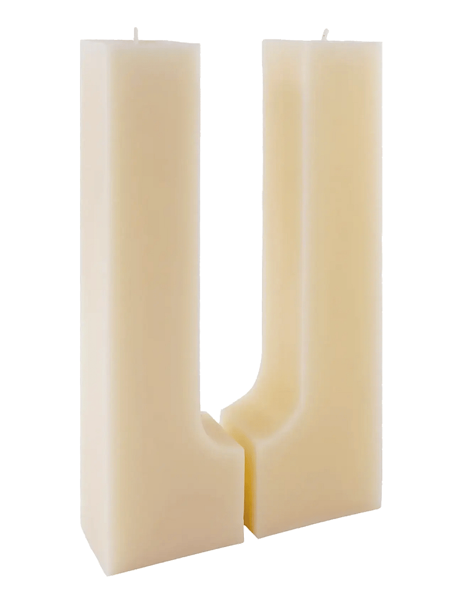 Salme Linen - Vilallom Candle - set of 2 - blockkerzen - ivory - 1