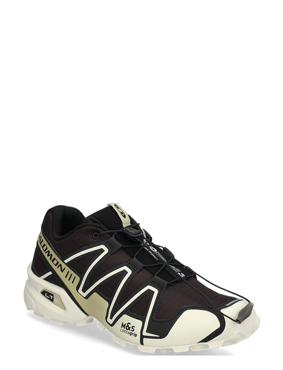 Salomon - SPEEDCROSS 3 - lave sneakers - blkcof/vanila/bog - 0