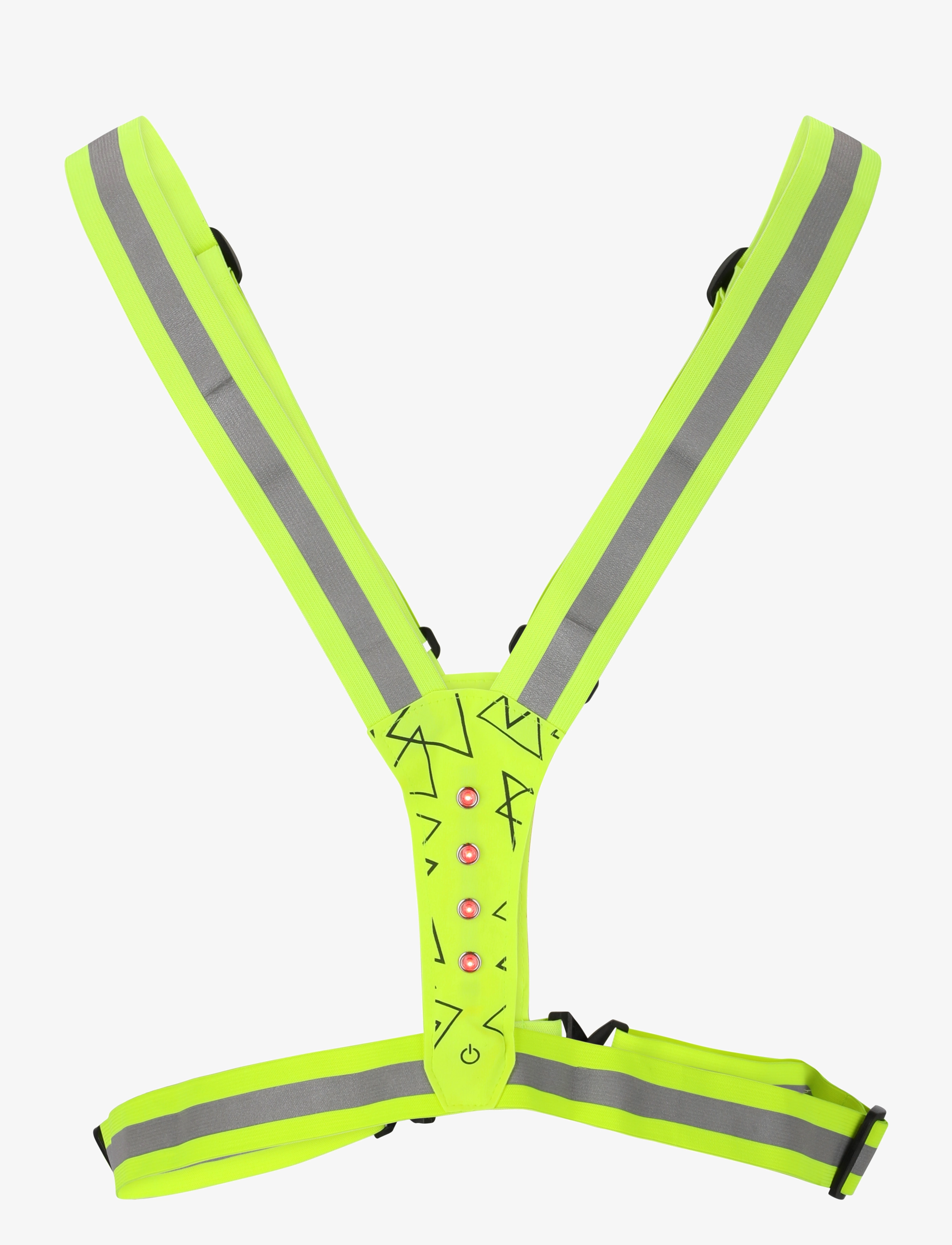 Salzmann - Reflective Cross Belt w/ LED (Salzmann) - løbeudstyr - safety yellow - 2