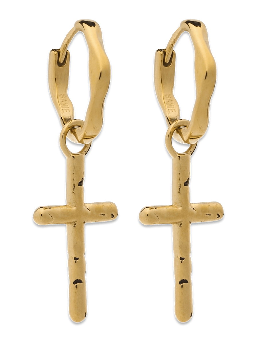 Samie - Cross Earrings - kõrvarõngad - silver - 1