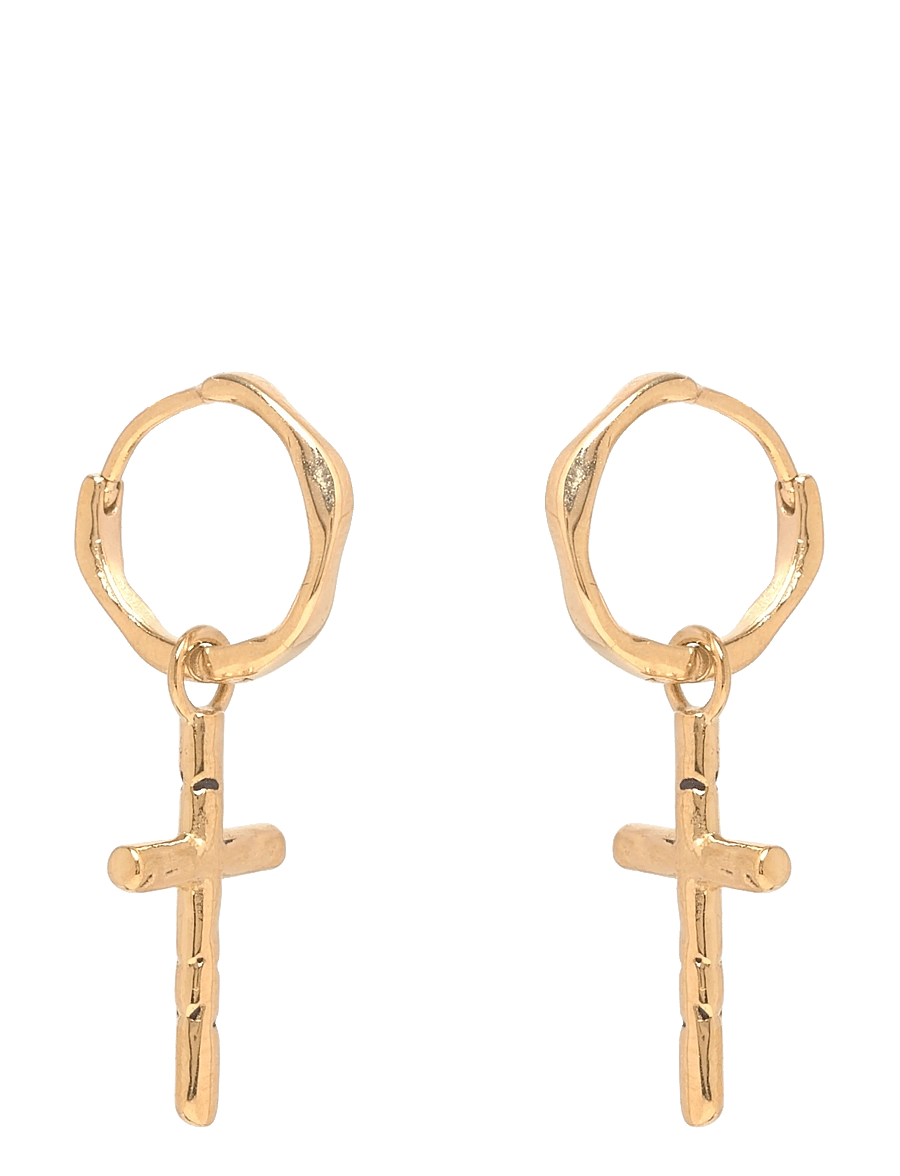 Samie - Cross - Earrings Gold-plated - ohrringe - gs - 0