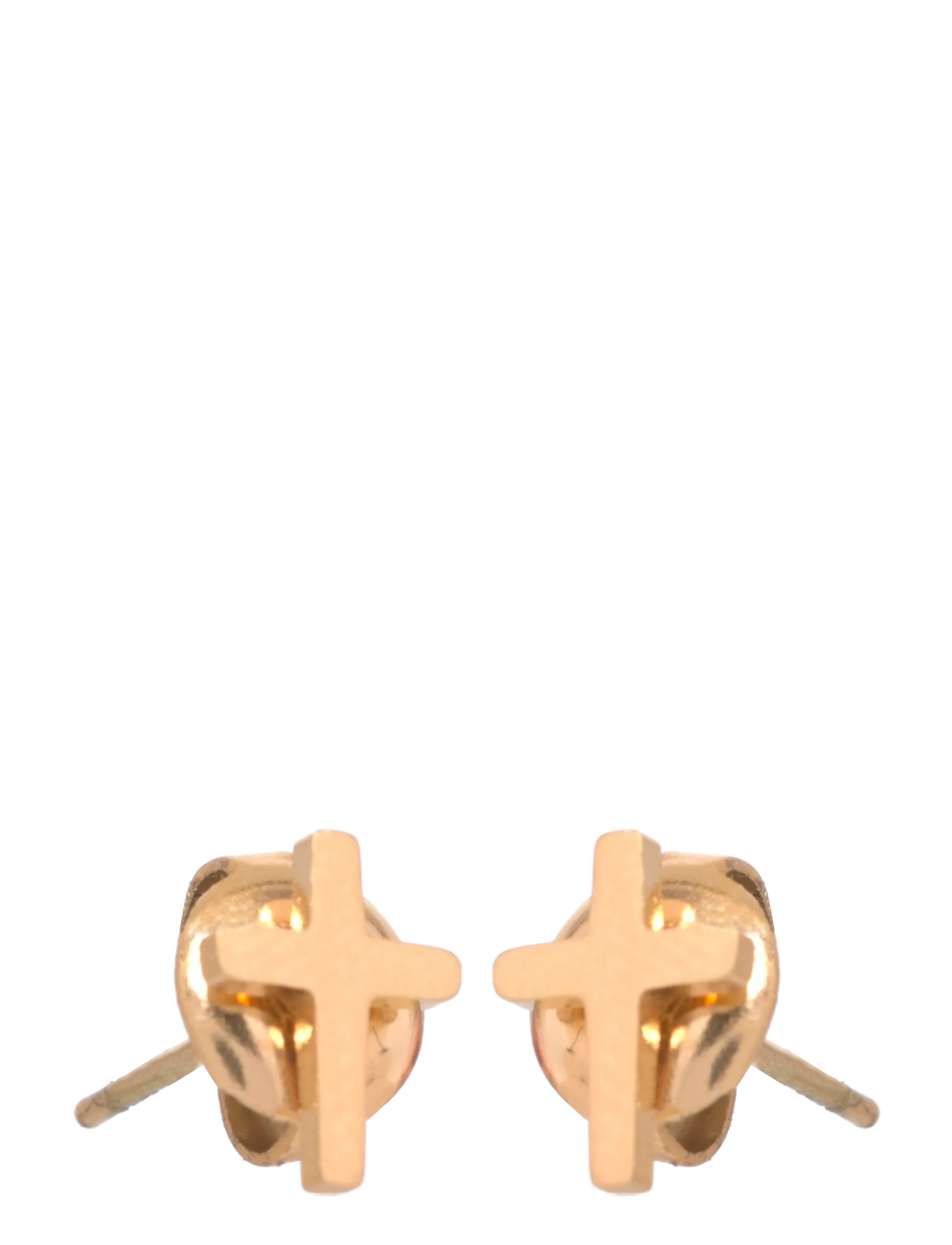 Samie Cross - Earstuds Gold-plated Steel - Schmuck - GS / gold