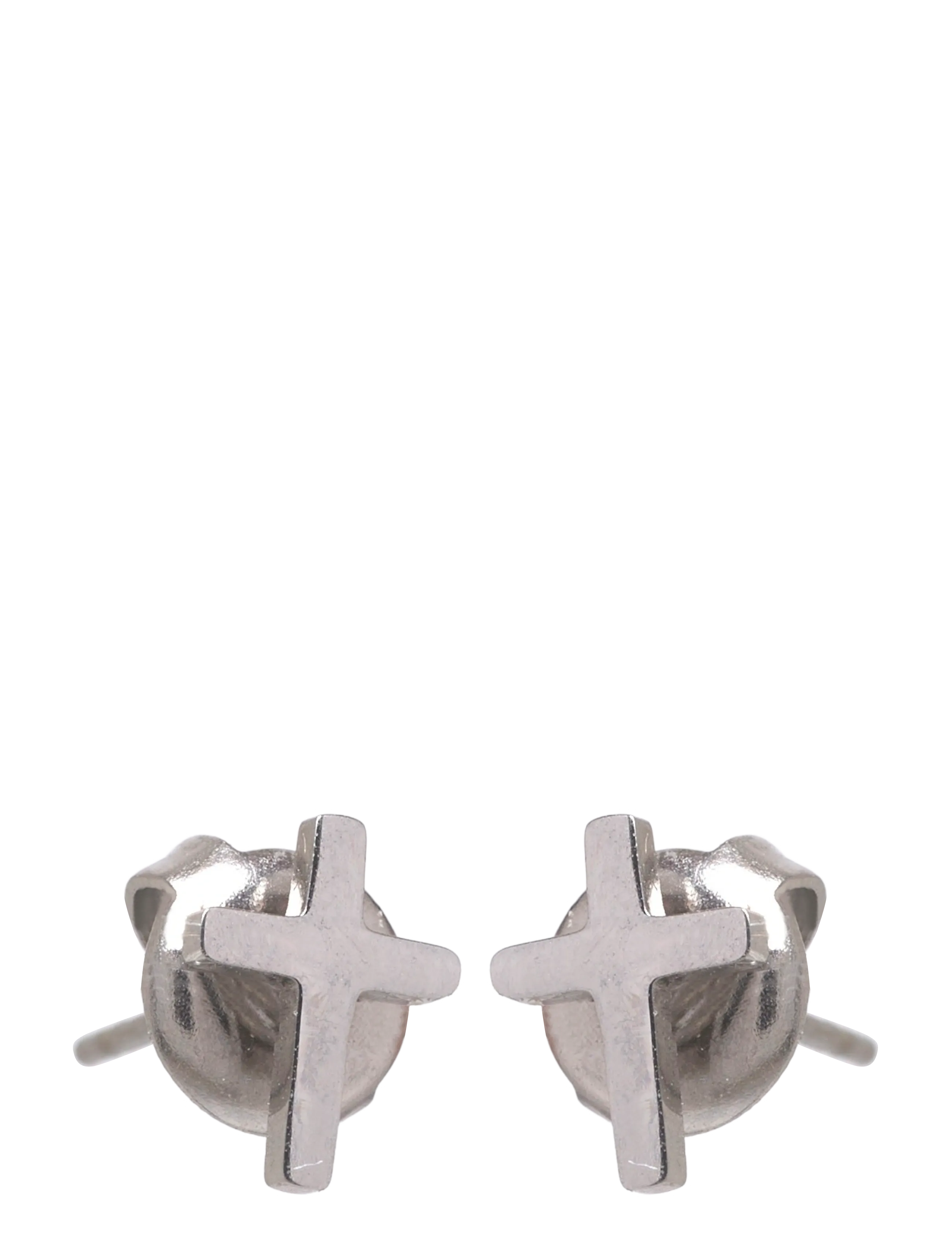 SAMIE Cross - Earstuds Steel Silber - PAIR - Herren