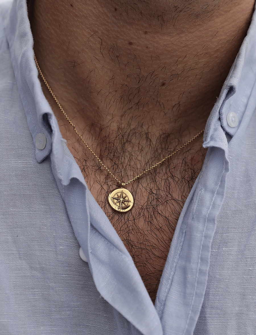 Samie - Compass Necklace - kaelakeed - gold - 0