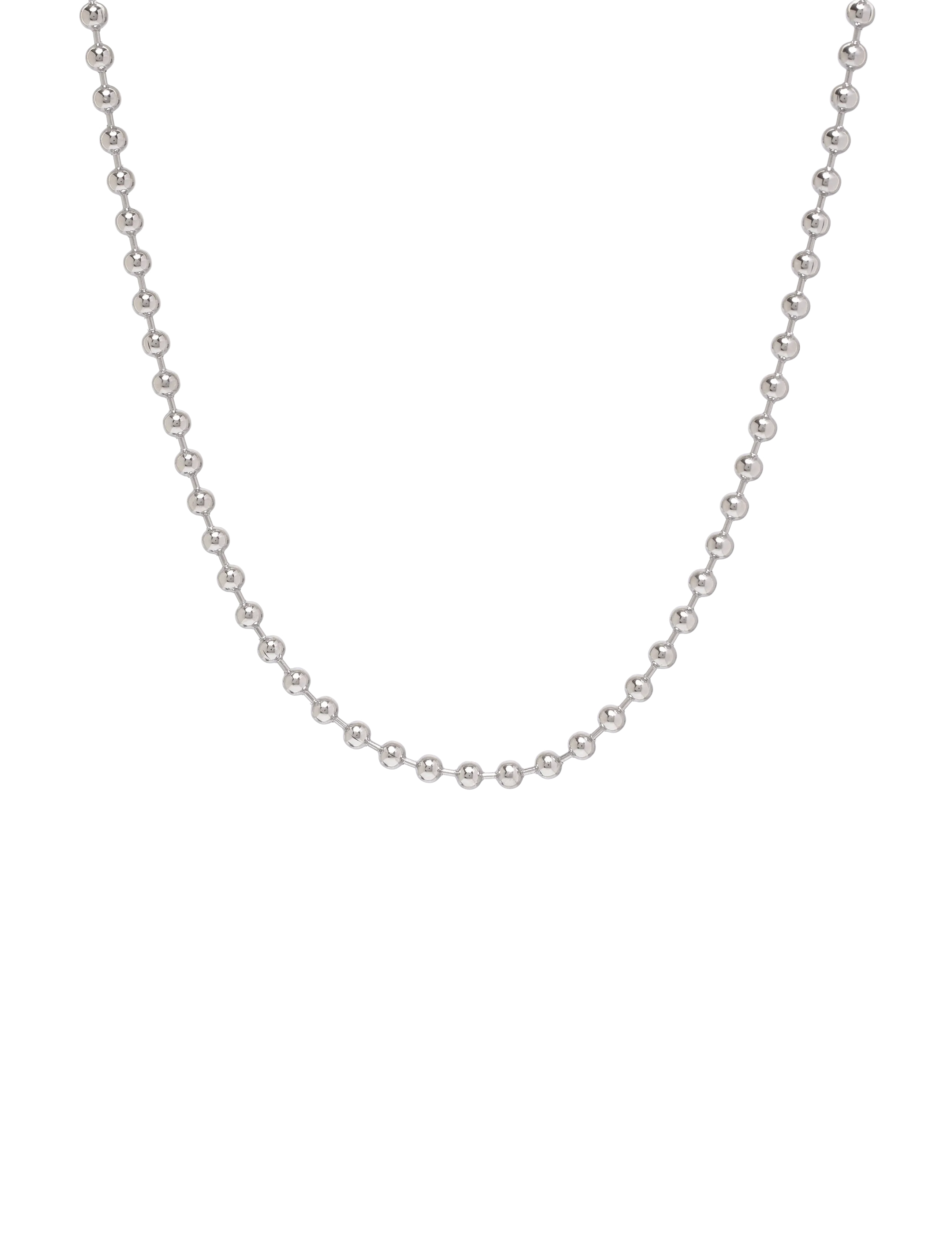 Samie Bead Necklace Steel, One Size, Jewellery, Silber - Necklaces, Männerswear